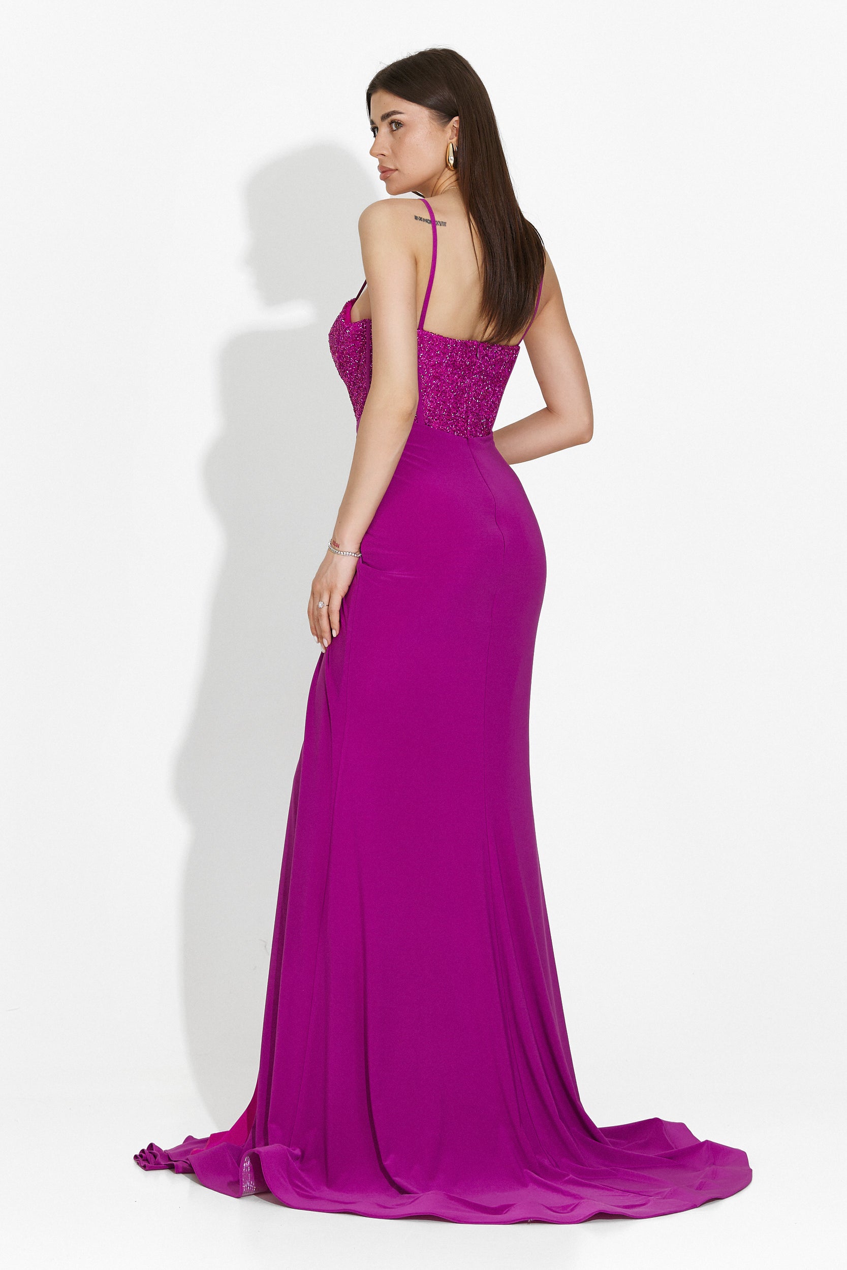 Fuchsia long dress for women Alexandria Bogas