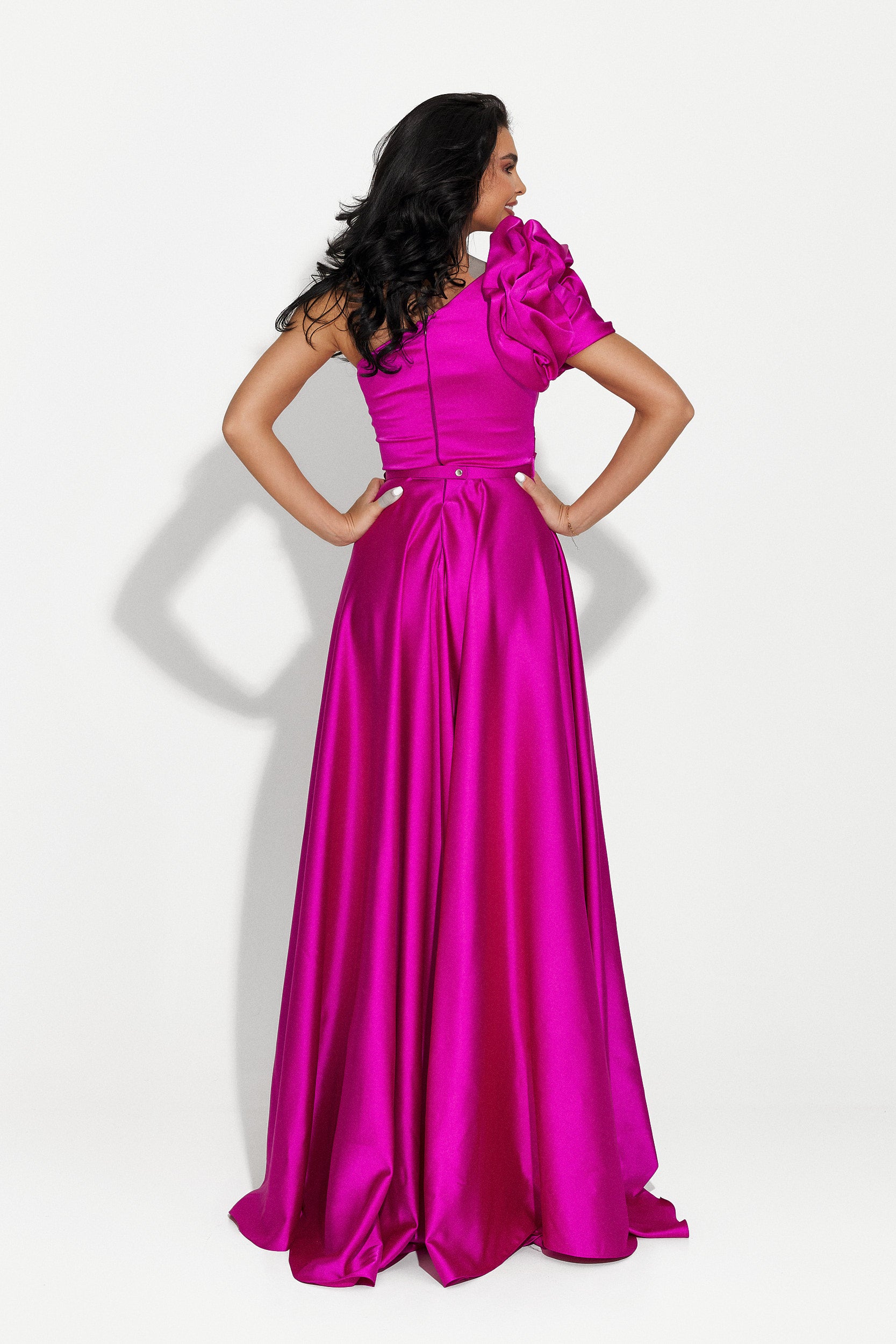 Rochie dama lunga fucsia Cimone Bogas