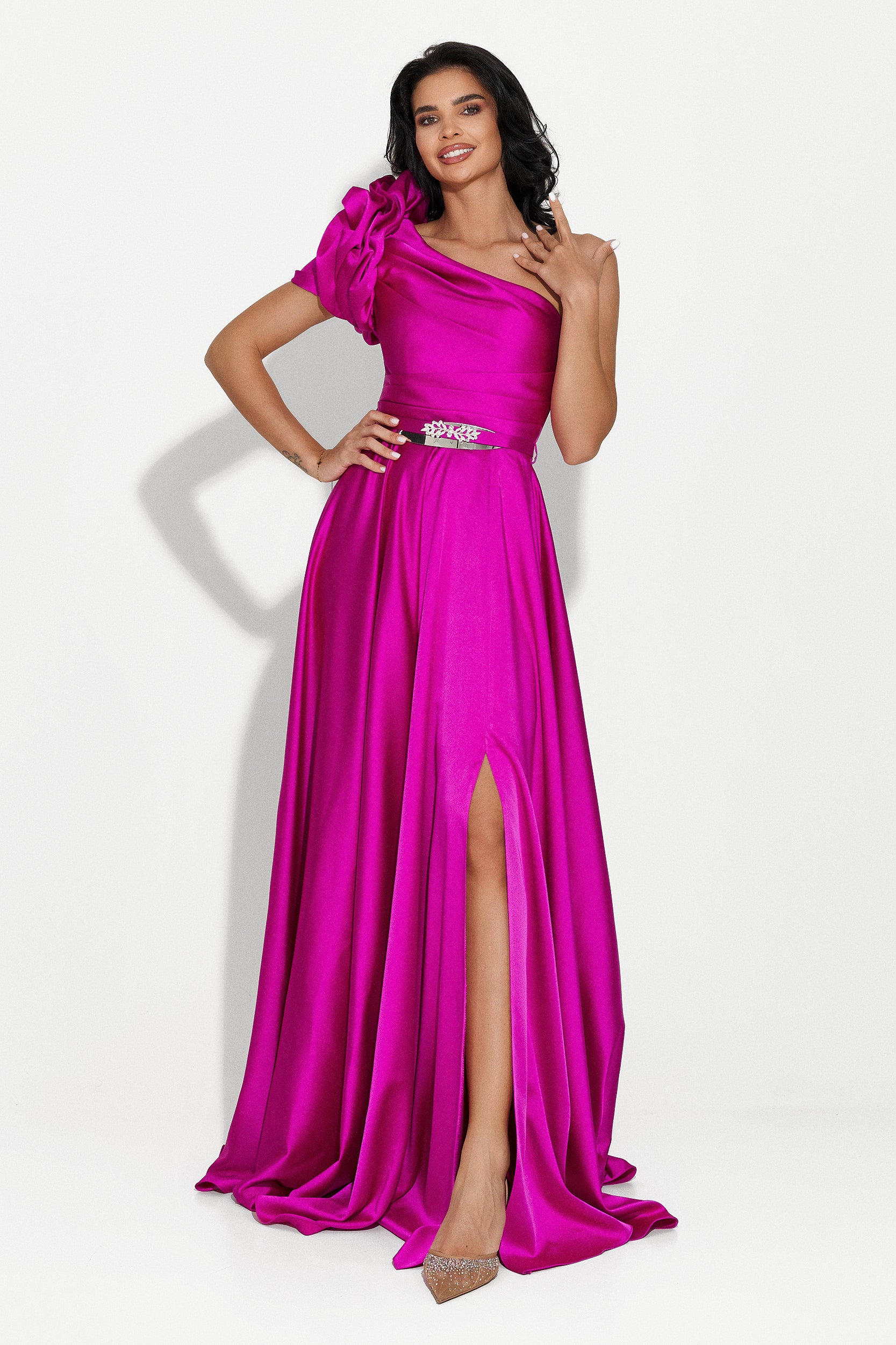 Rochie dama lunga fucsia Cimone Bogas