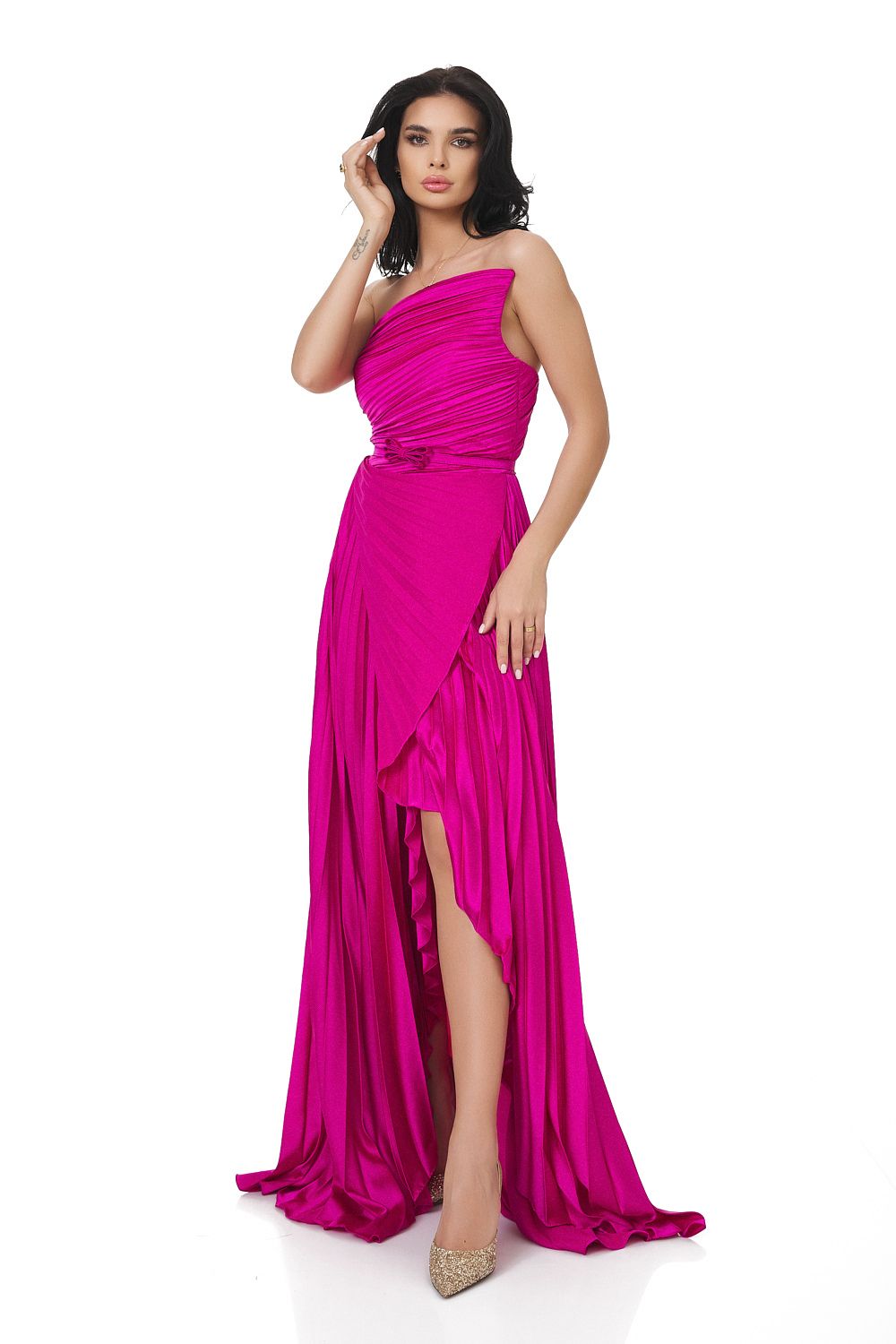 Rochie dama lunga fucsia Miek Bogas