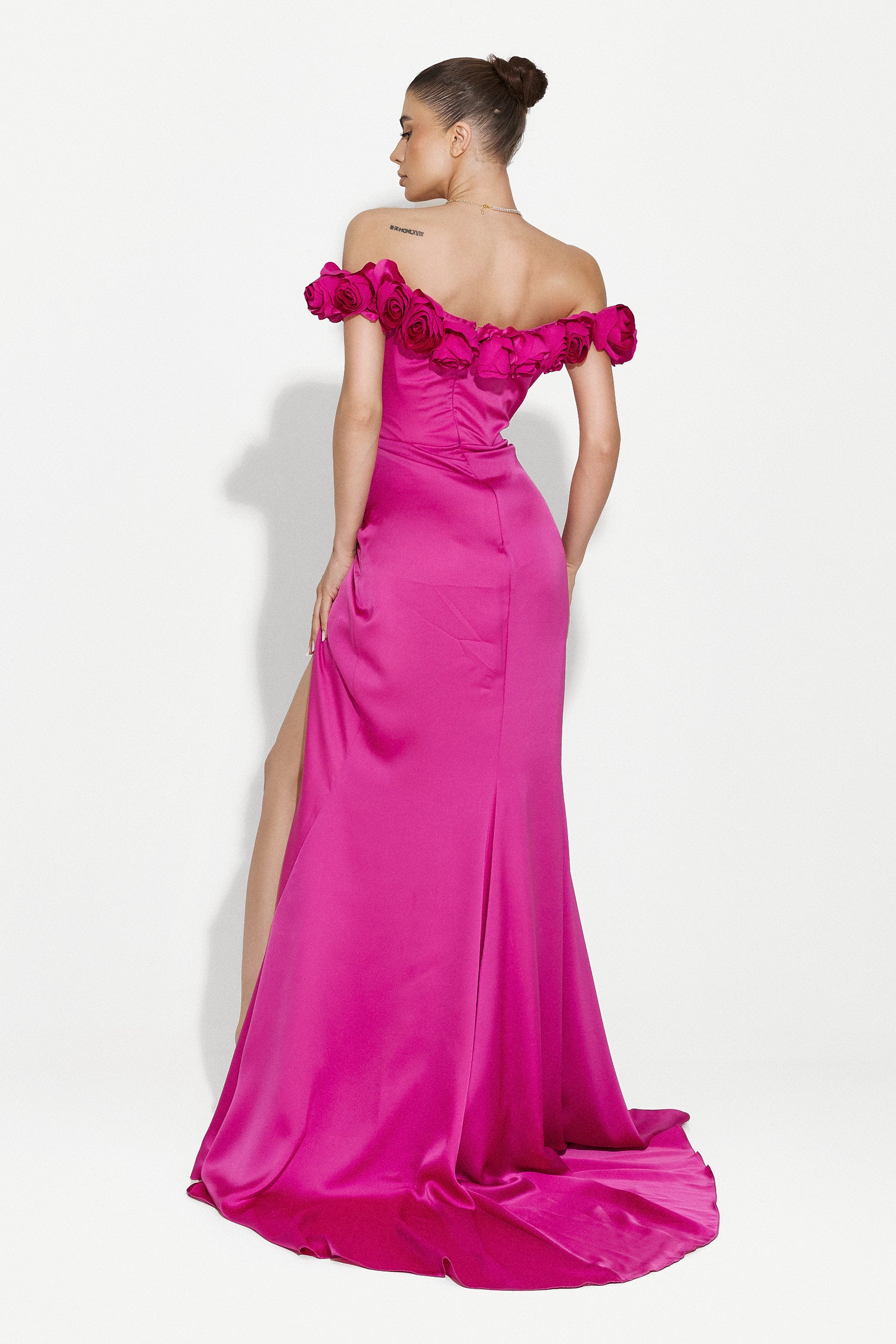 Rochie dama lunga fucsia Rafaela Bogas