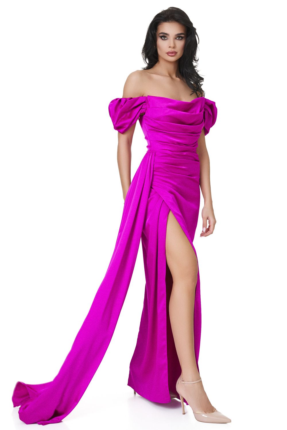 [Resigilate] Rochie dama lunga fucsia Serminisia Bogas