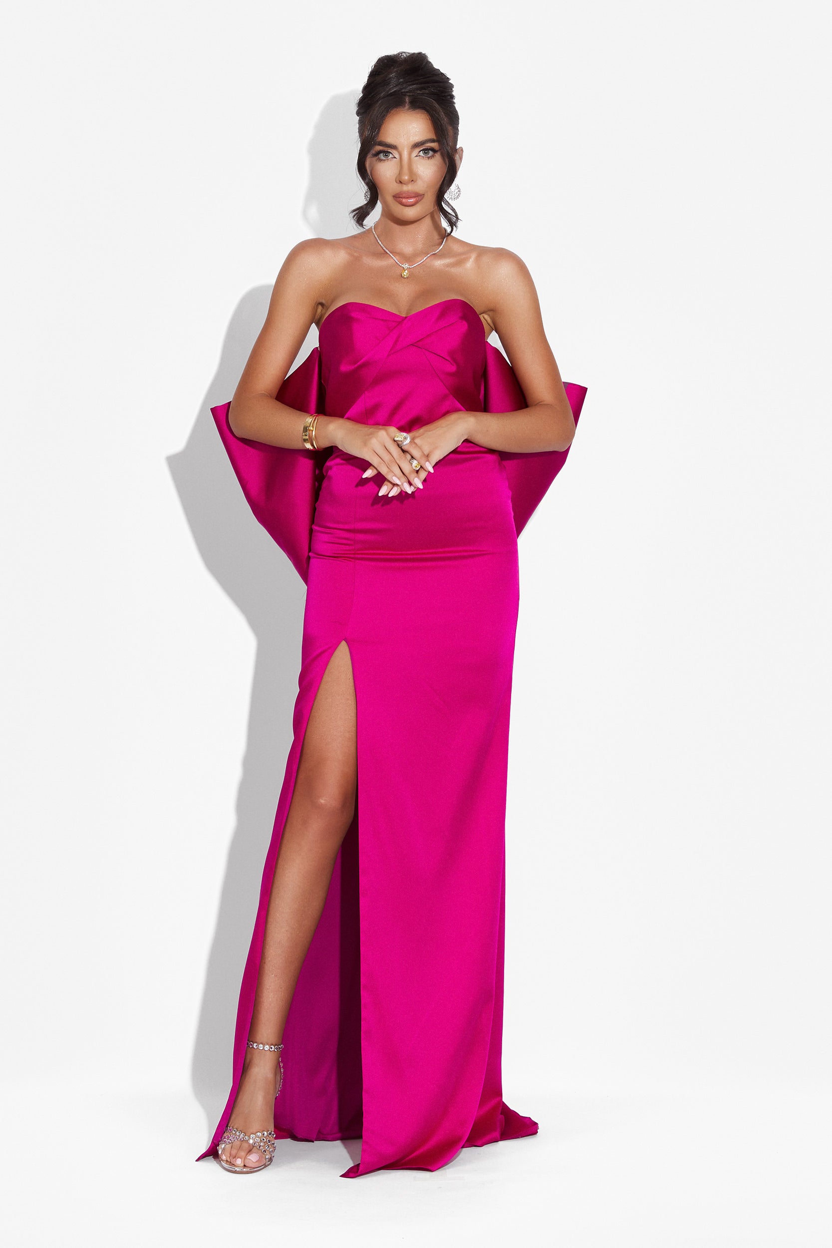 Rochie dama lunga fucsia Tanisha Bogas