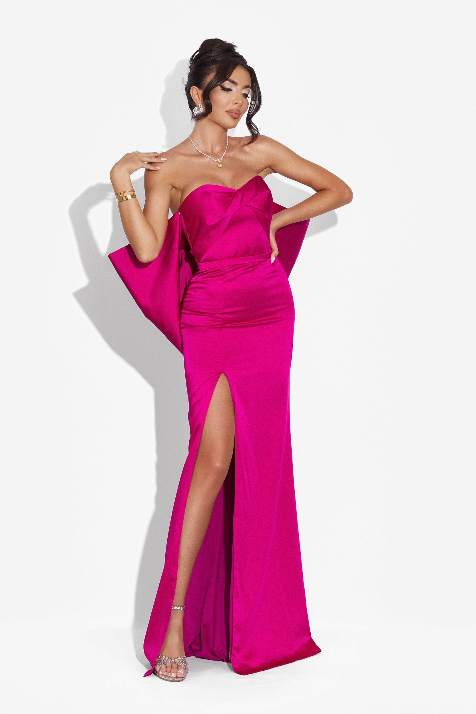 Rochie dama lunga fucsia Tanisha Bogas