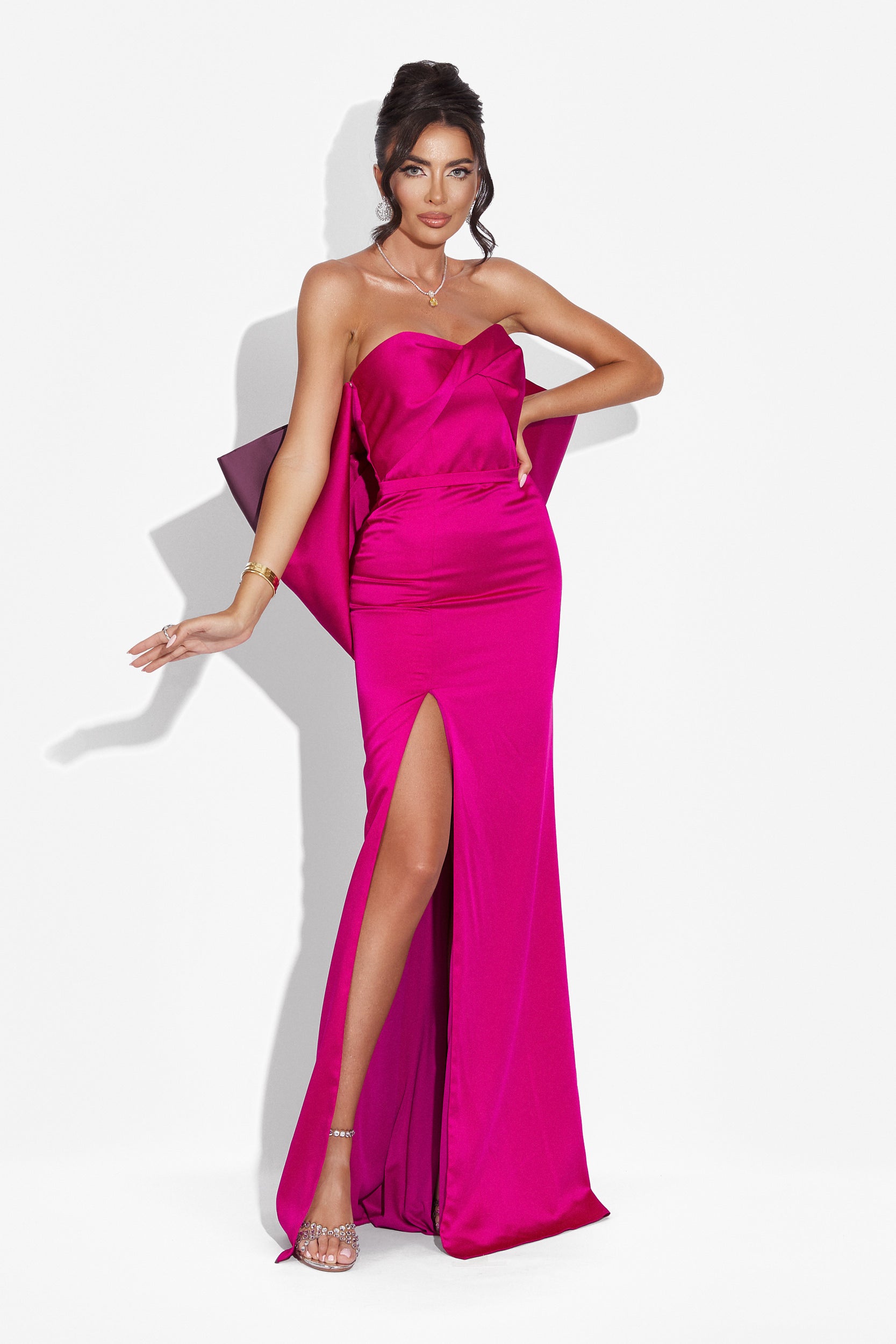 Rochie dama lunga fucsia Tanisha Bogas