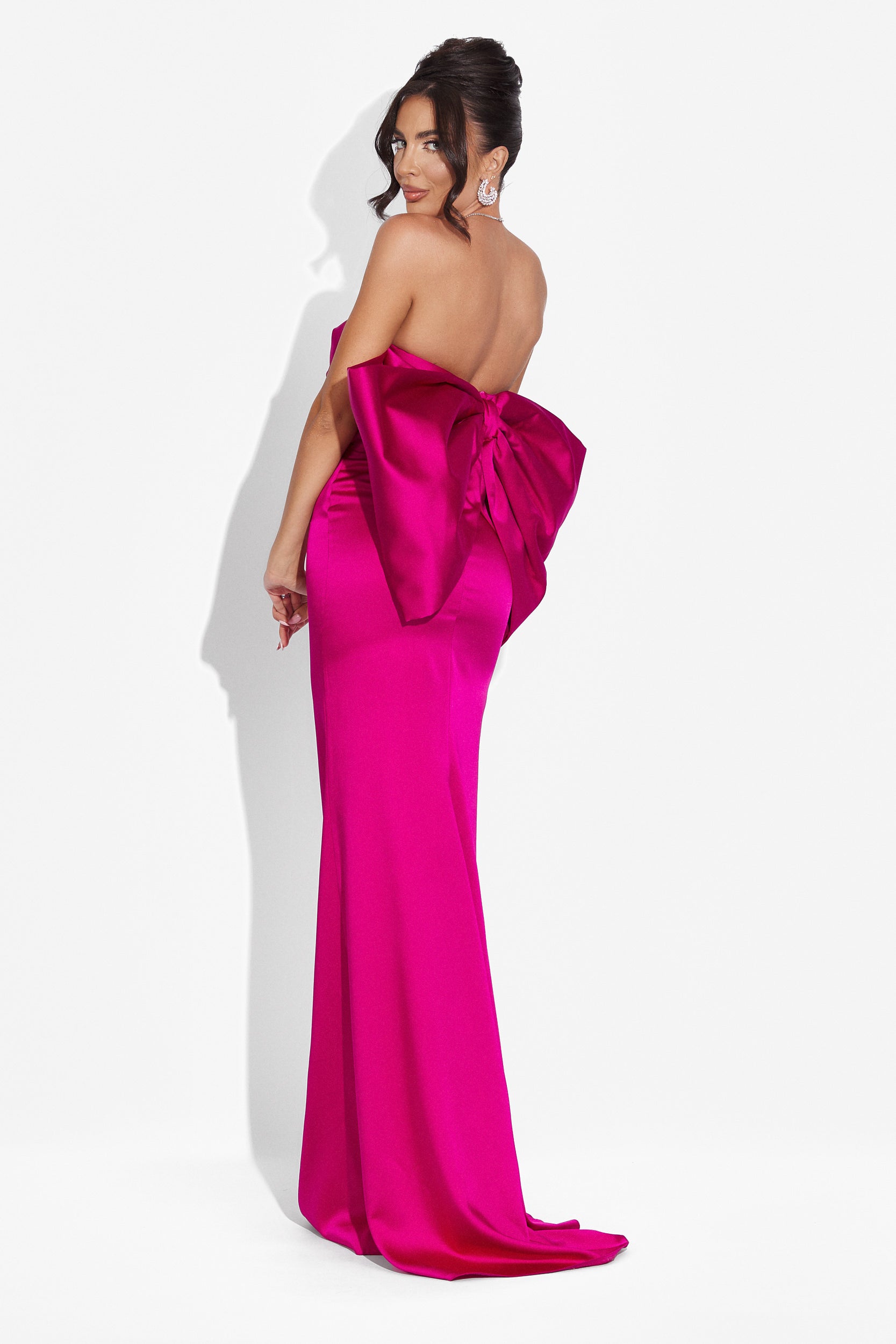 Rochie dama lunga fucsia Tanisha Bogas