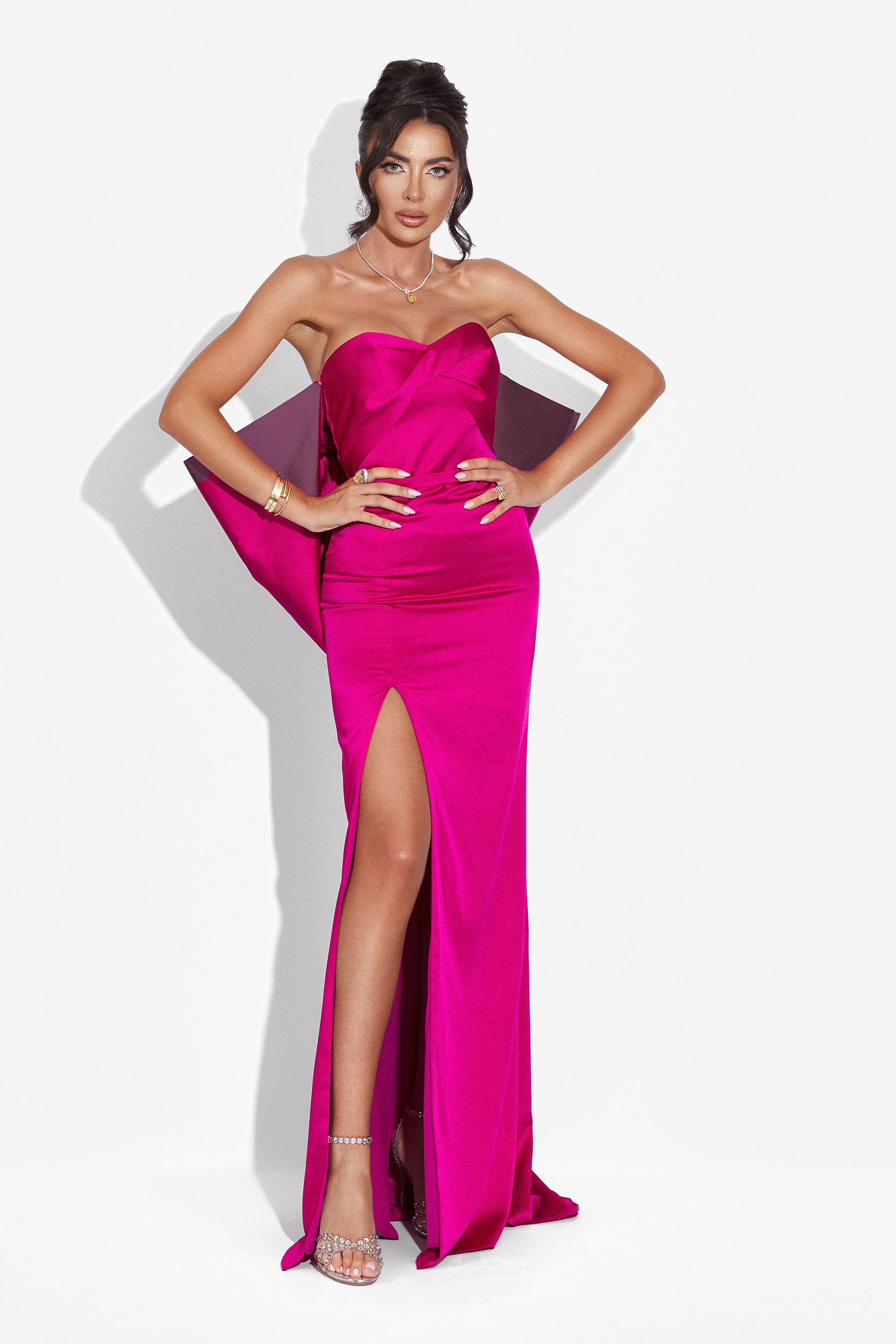 Rochie dama lunga fucsia Tanisha Bogas
