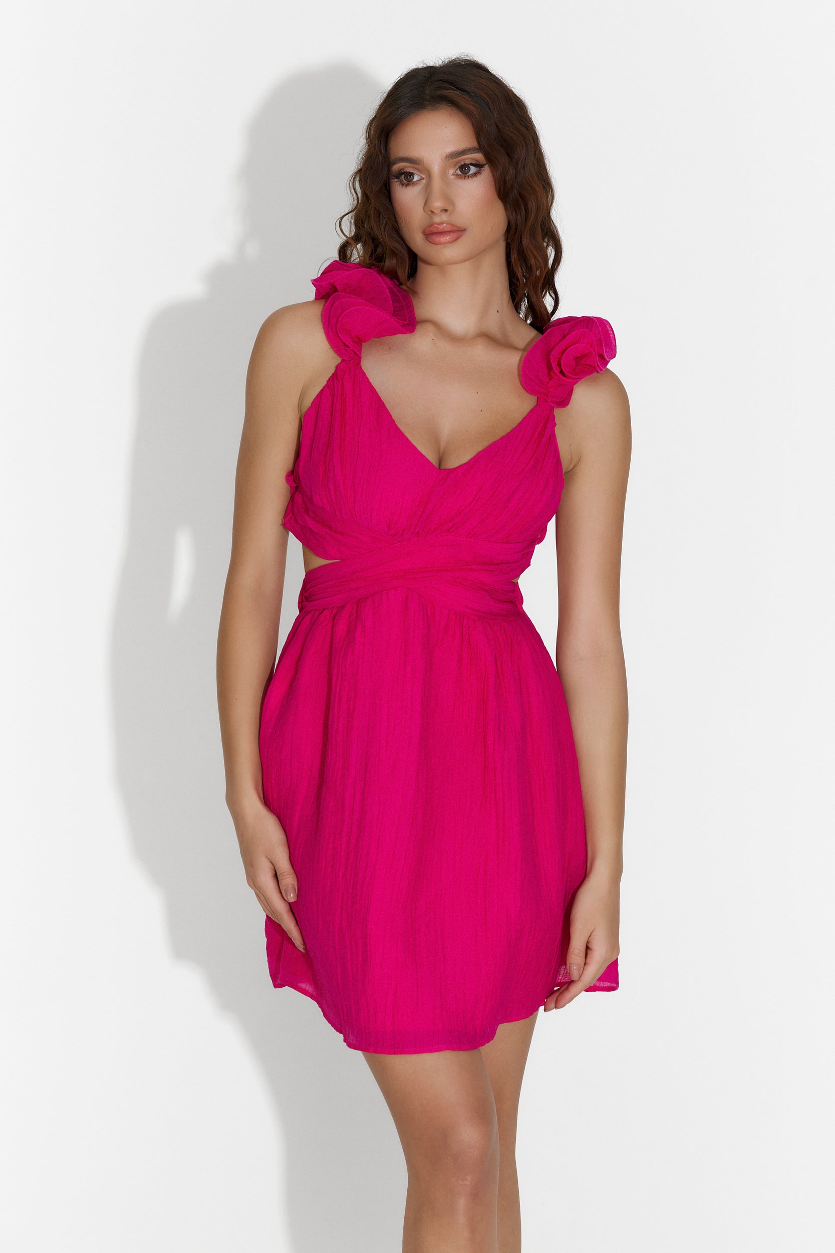 Rochie dama lunga fucsia Zypo Bogas