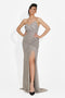 Rochie dama lunga gri Mendosa Bogas