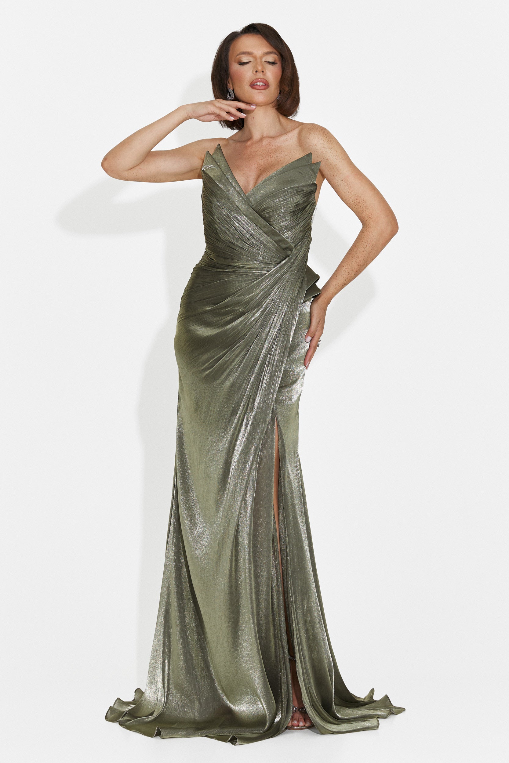 Rochie dama lunga kaki Tilda Bogas