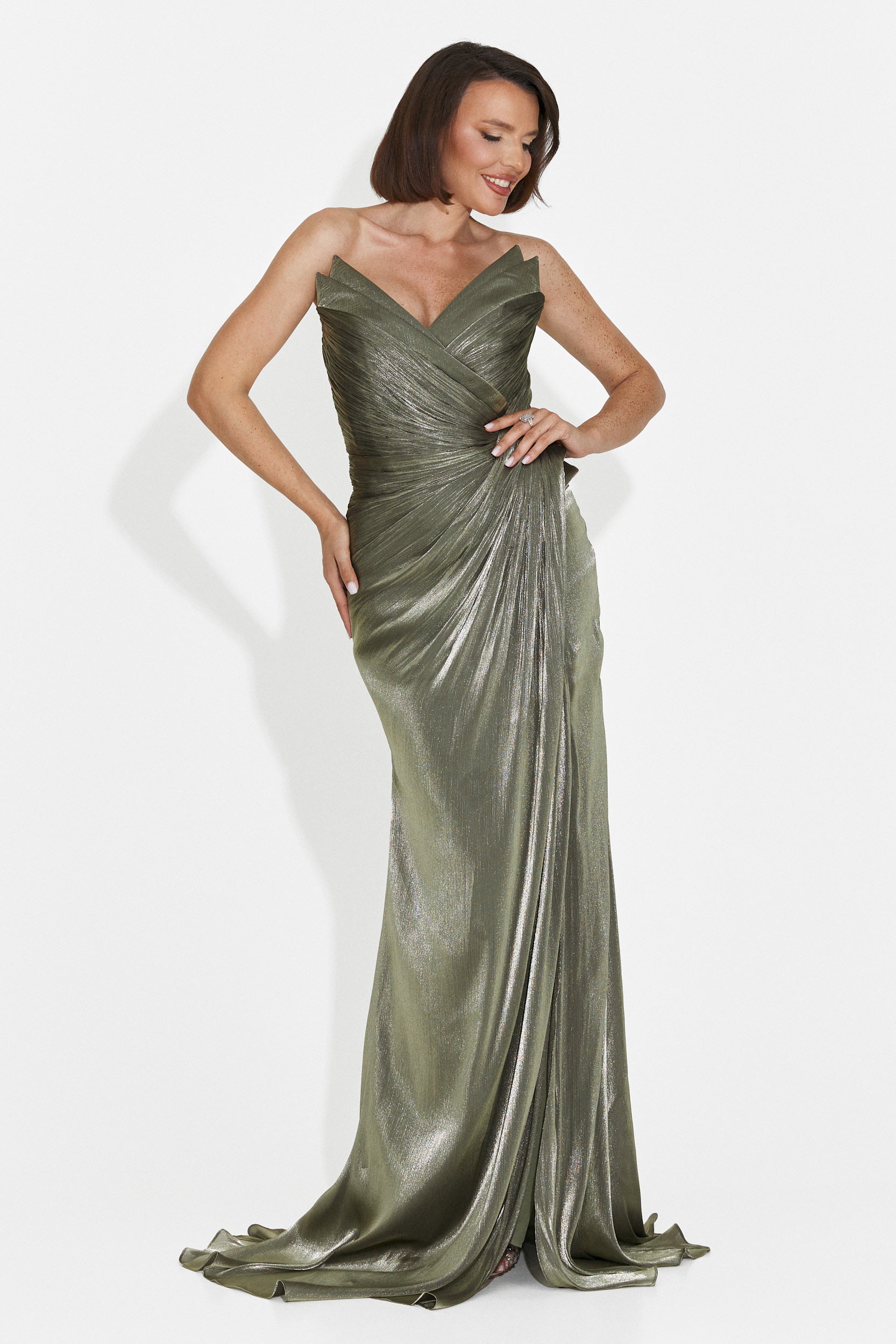 Rochie dama lunga kaki Tilda Bogas