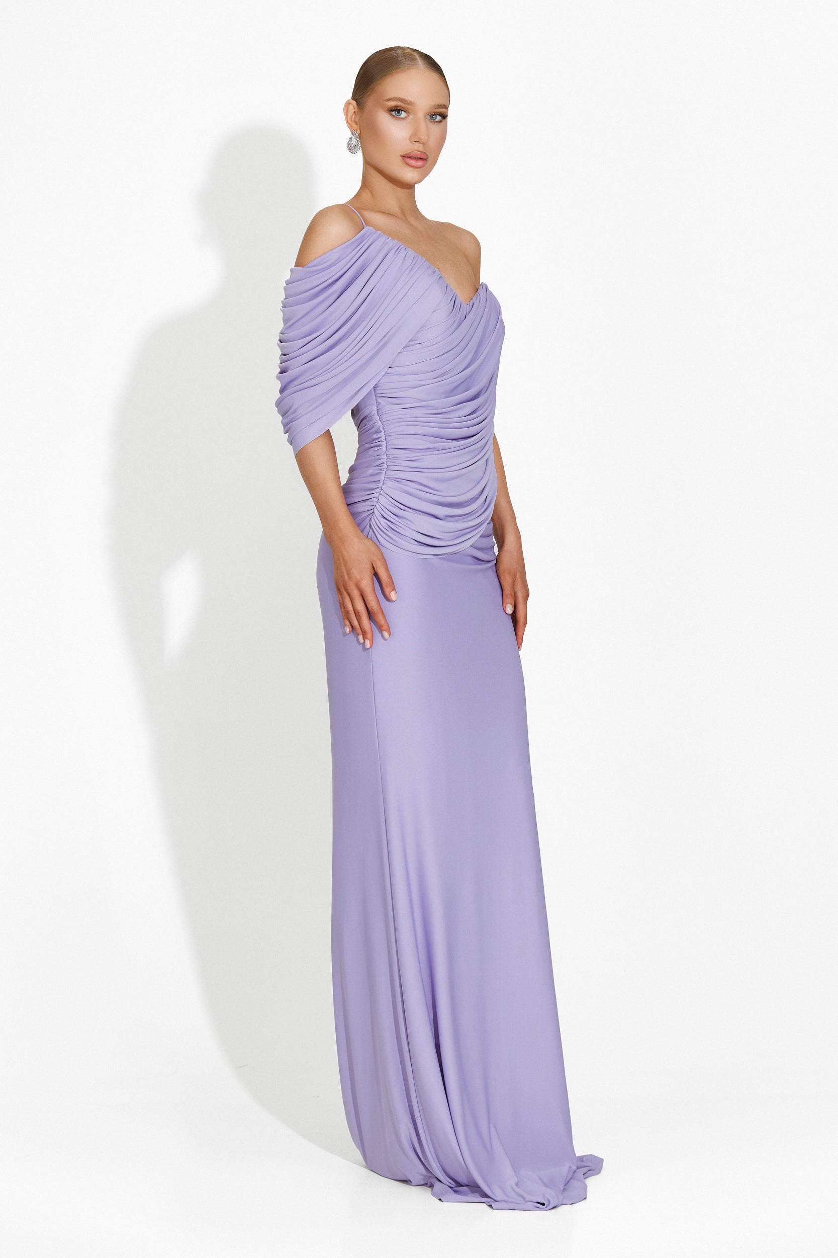 Rochie dama lunga lila Alethia Bogas