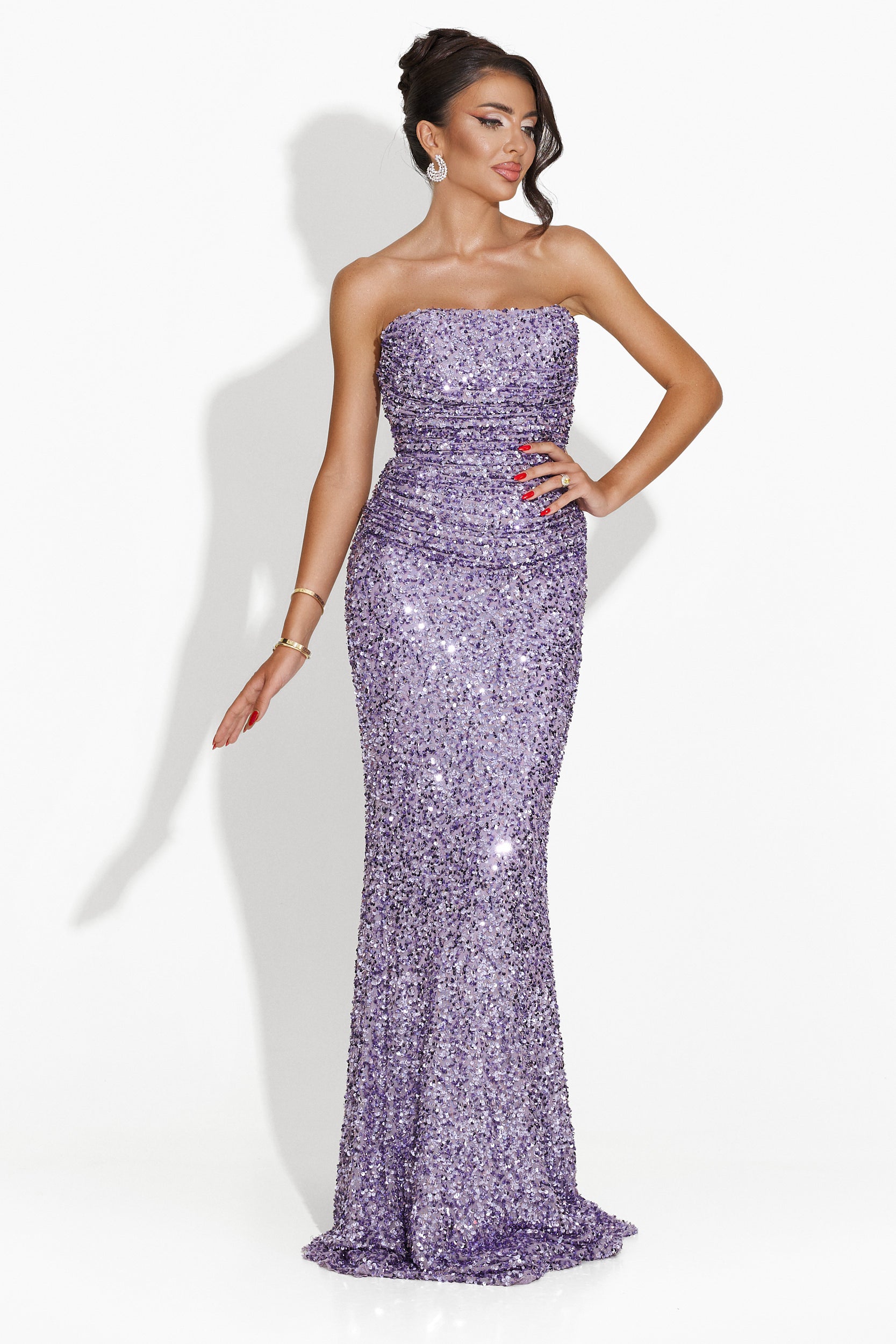 Rochie dama lunga lila Azaria Bogas