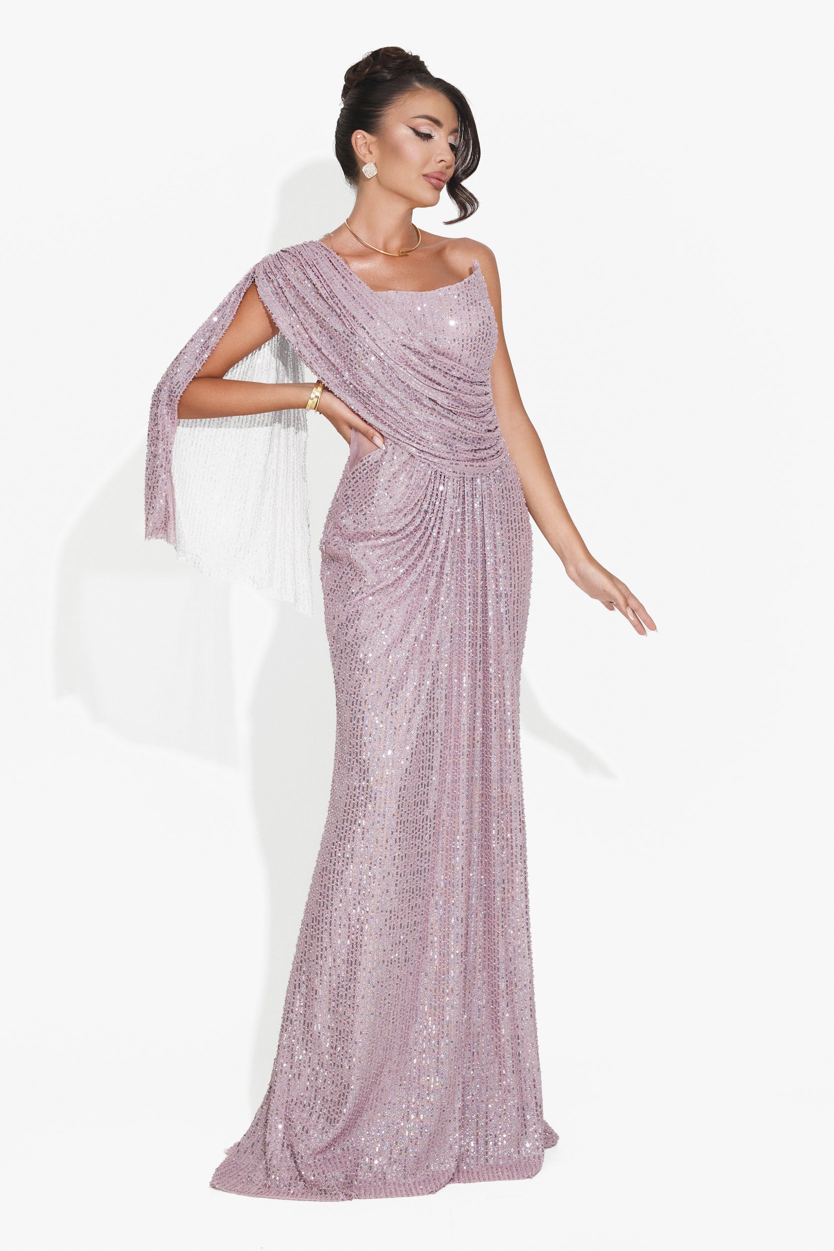 Rochie dama lunga lila Kesia Bogas