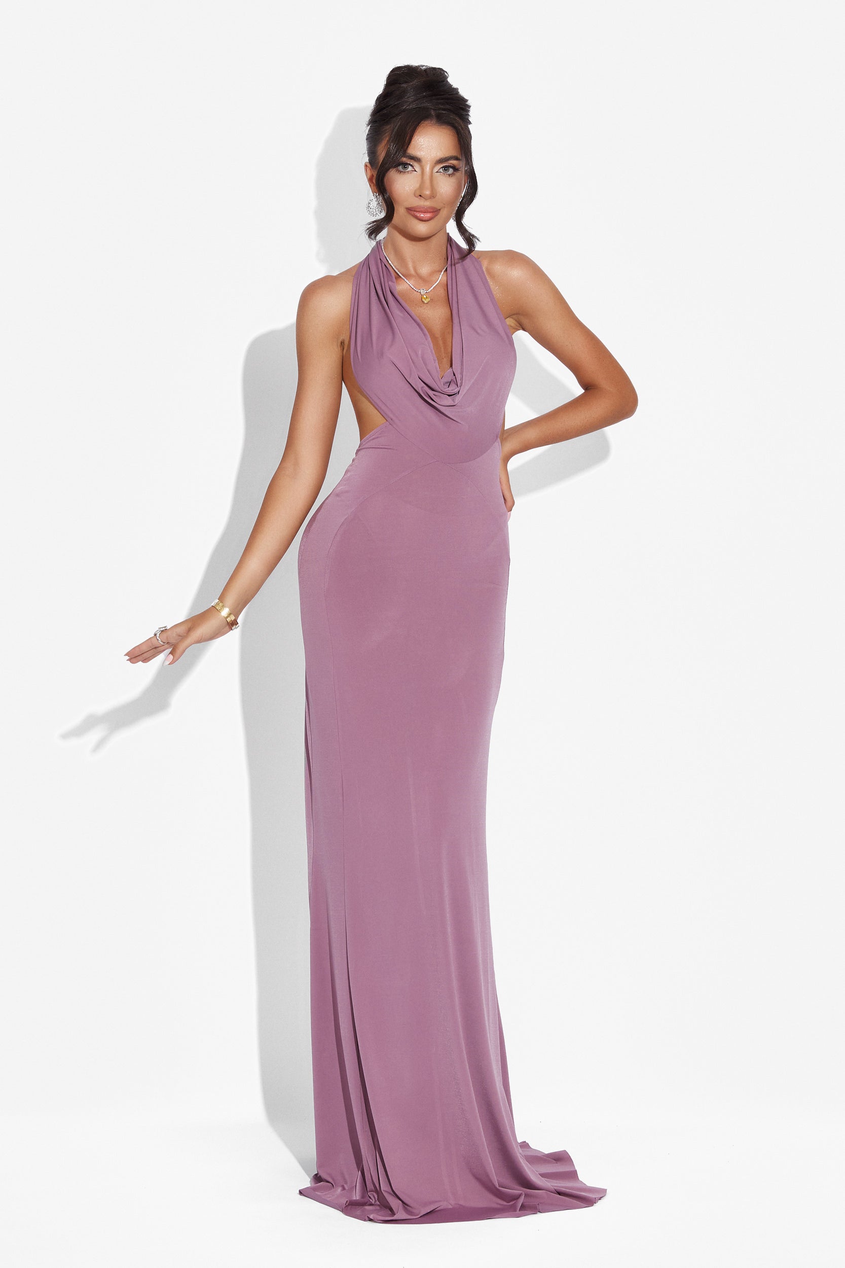 Long lilac dress for women Linela Bogas