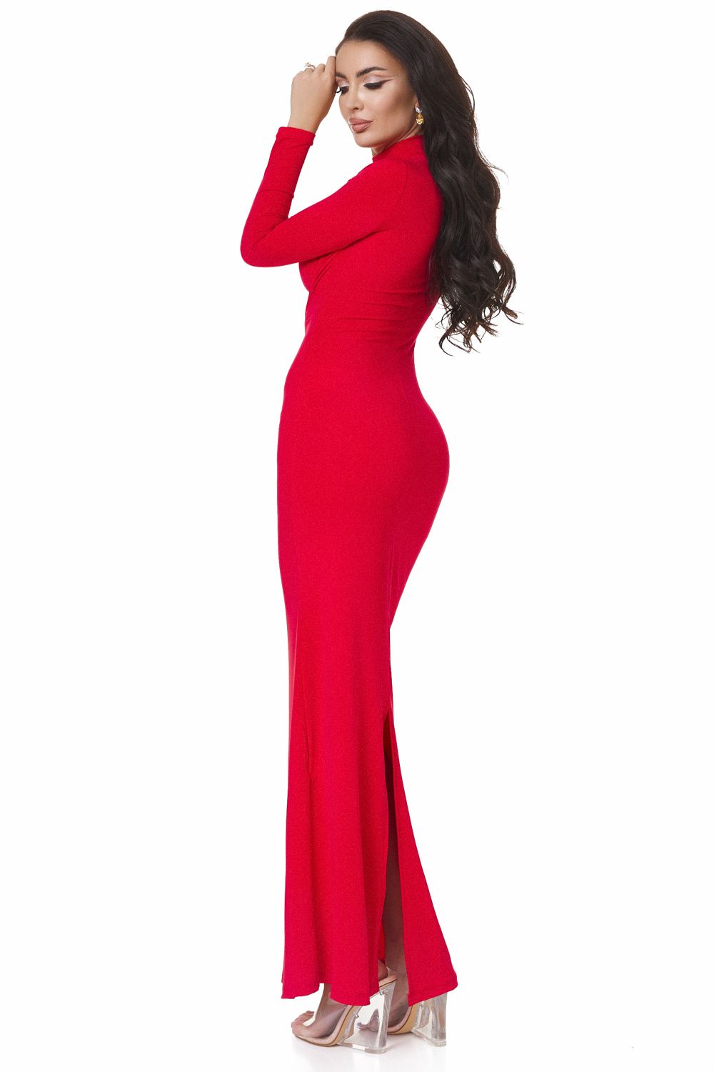 Ladies' long red lycra dress Melisea Bogas