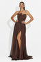 Rochie dama lunga maro Anaika Bogas