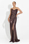 Aurore Bogas Long Brown Dress for Women