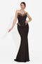 Rochie dama lunga maro Caylei Bogas