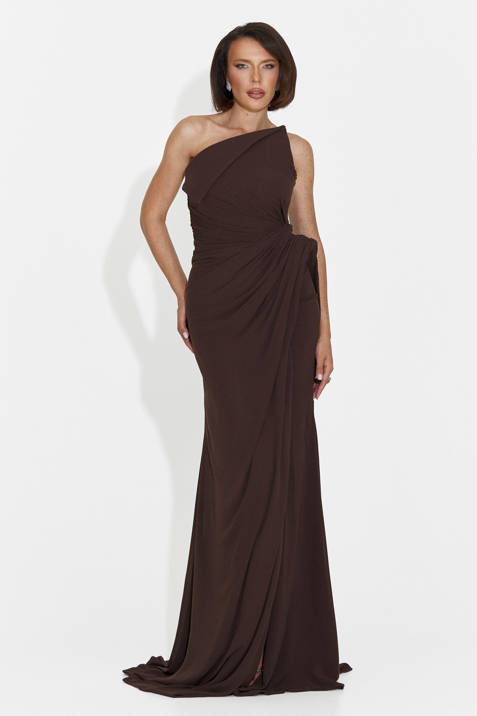 Rochie dama lunga maro Felina Bogas