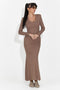 Rochie dama lunga maro Jenele Bogas