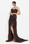 Rochie dama lunga maro Jesya Bogas