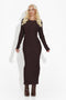Zarsa Bogas Long Brown Ladies Dress