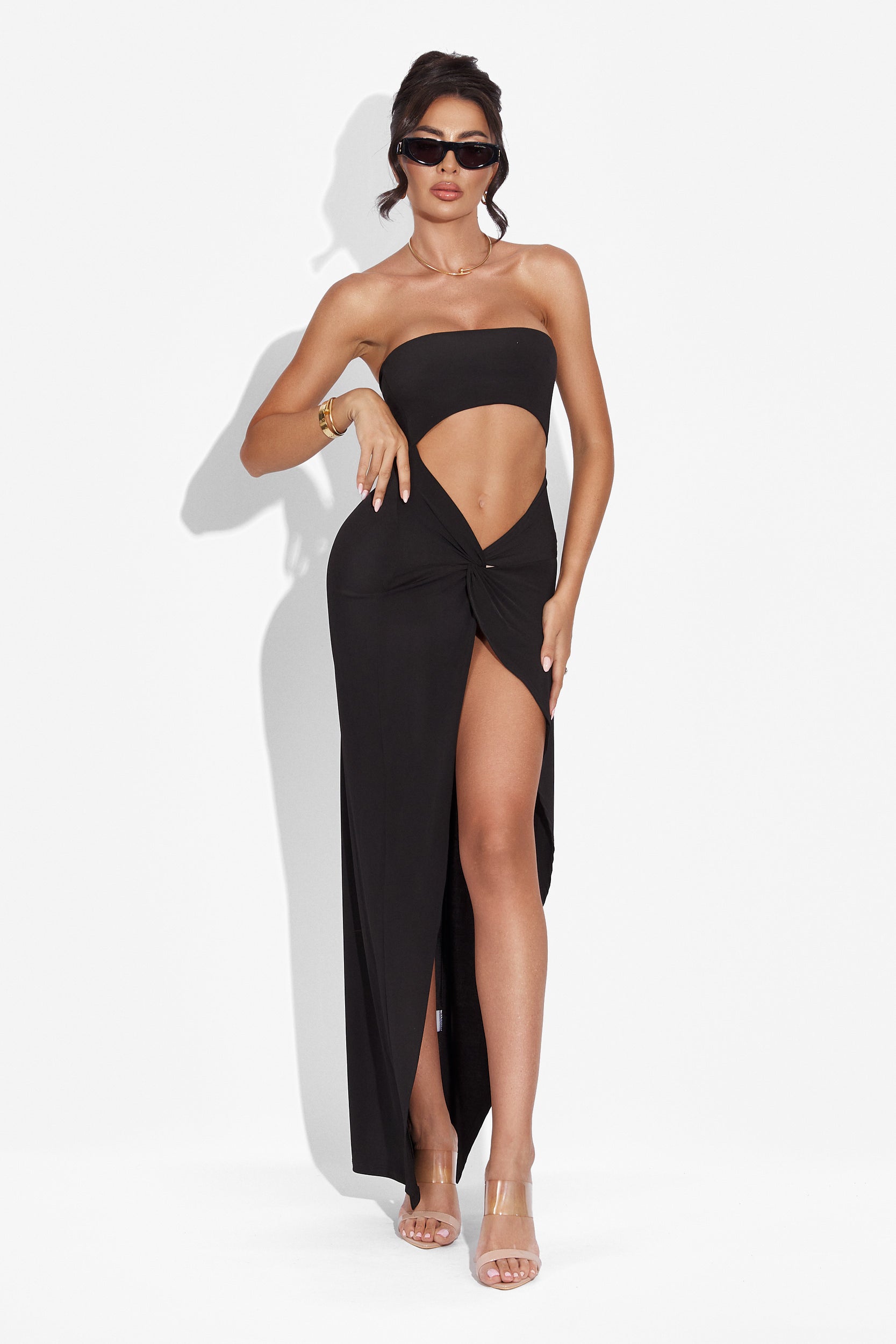 Rochie dama lunga neagra Arona Bogas