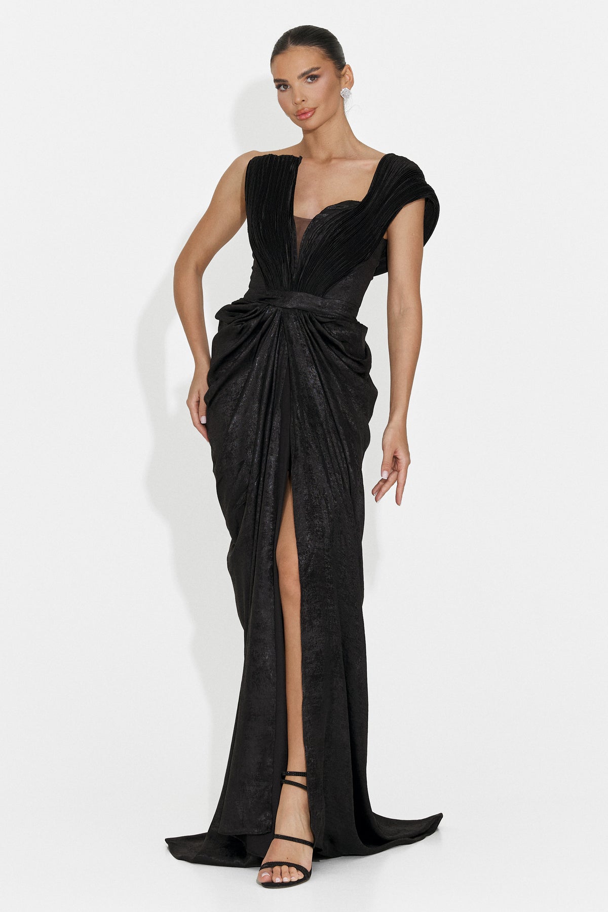 Rochie dama lunga neagra Becker Bogas, imaginea 1 din 8