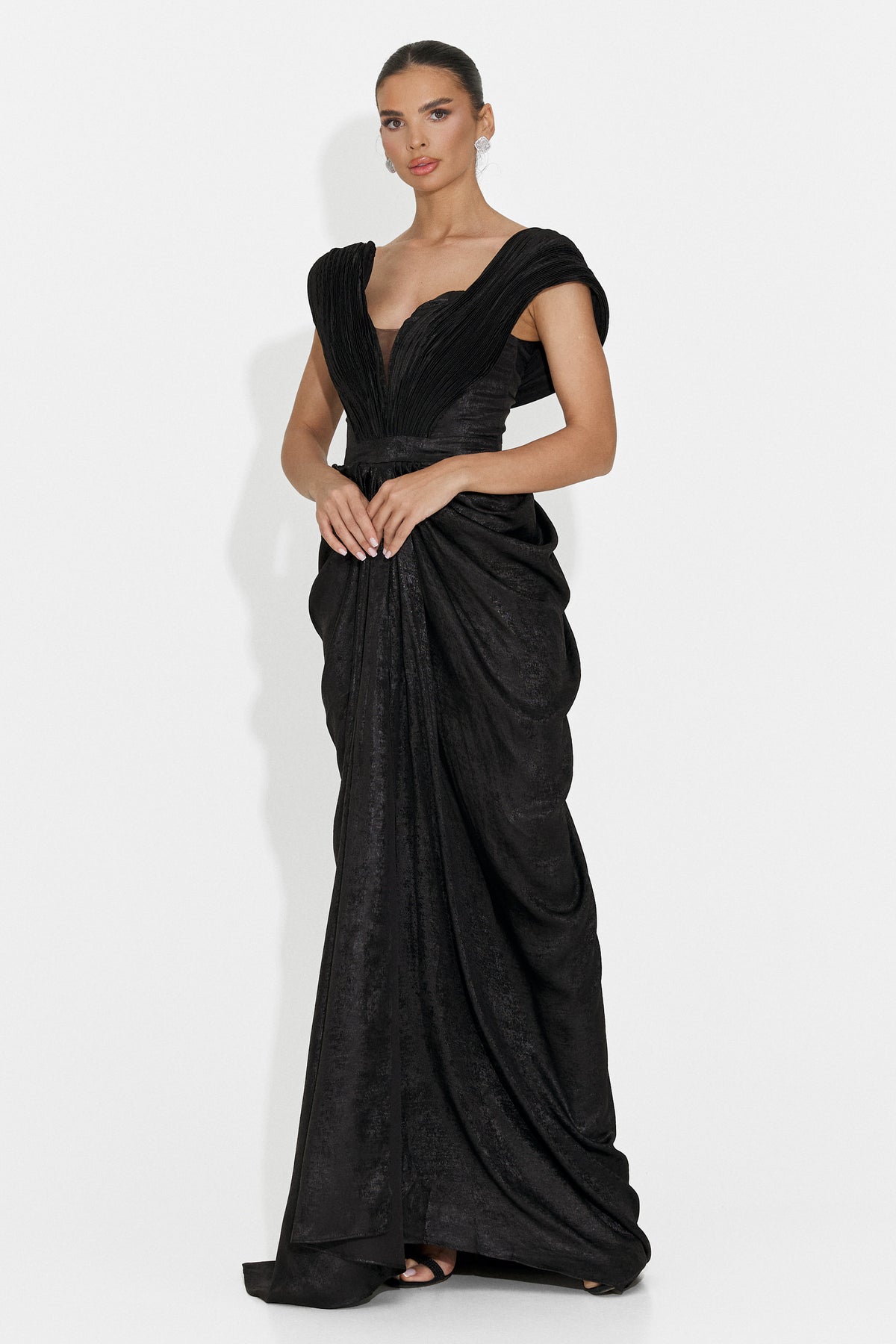 Rochie dama lunga neagra Becker Bogas, imaginea 7 din 8