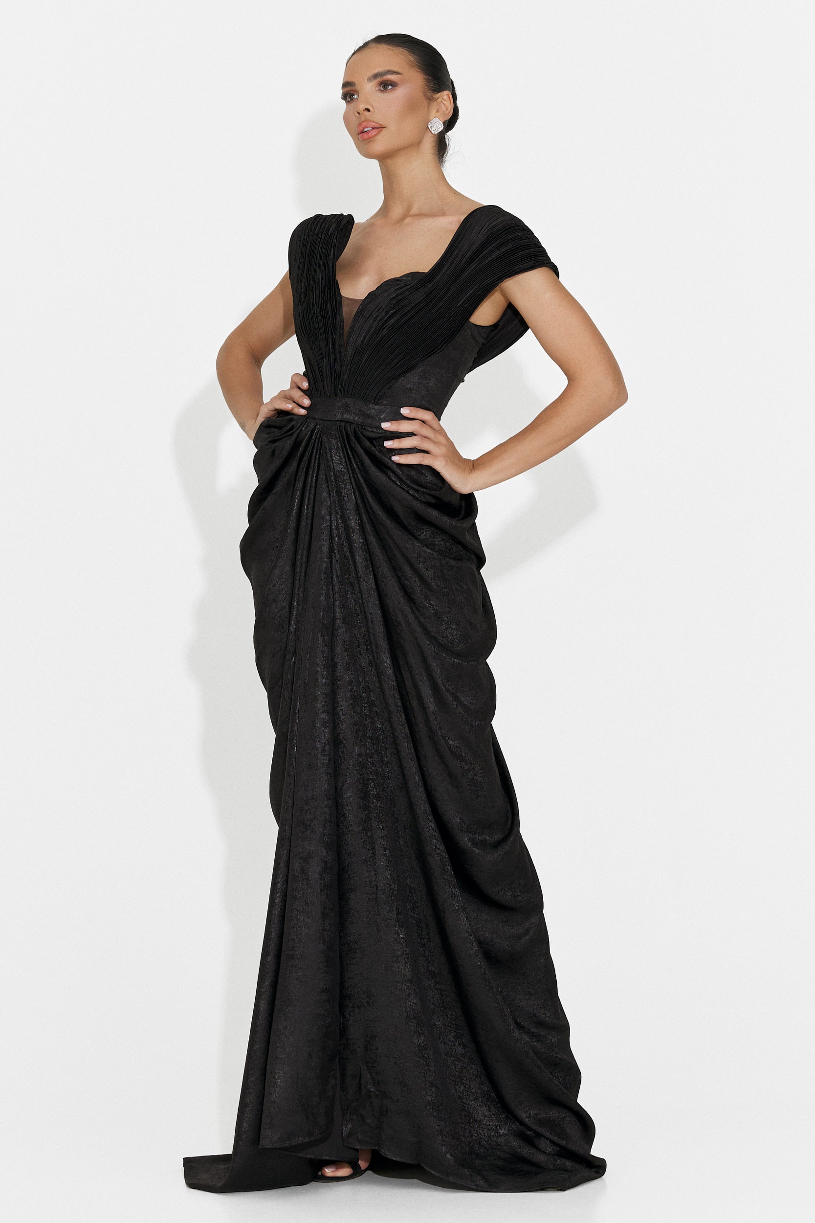 Rochie dama lunga neagra Becker Bogas