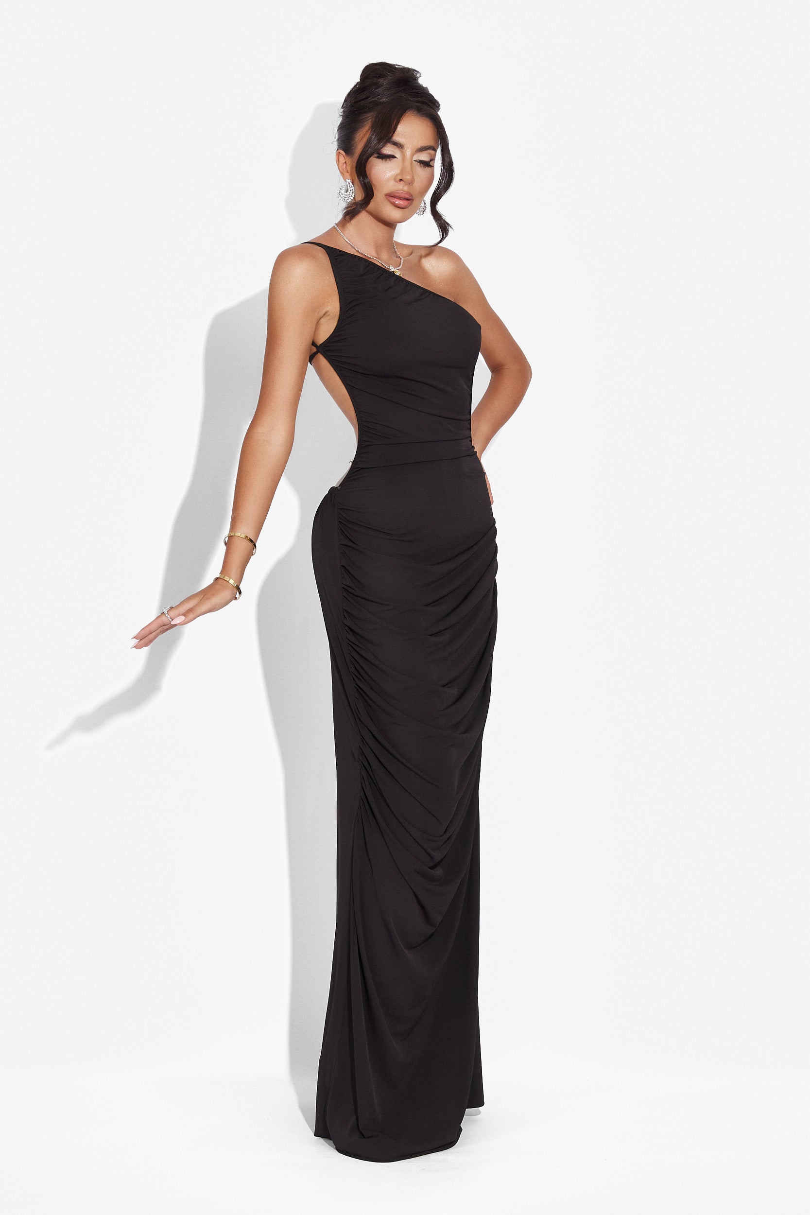 Rochie dama lunga neagra Calvia Bogas