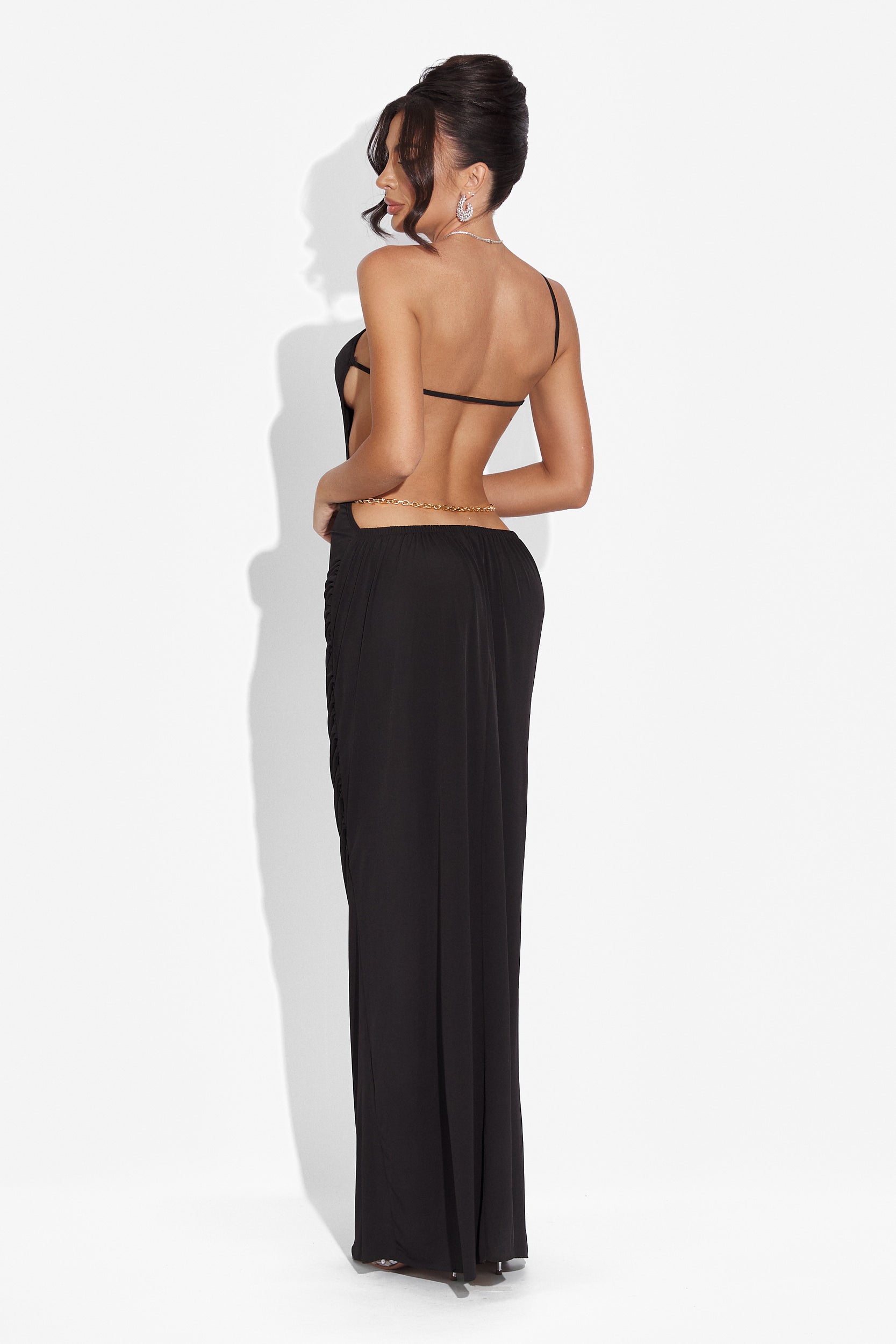 Rochie dama lunga neagra Calvia Bogas