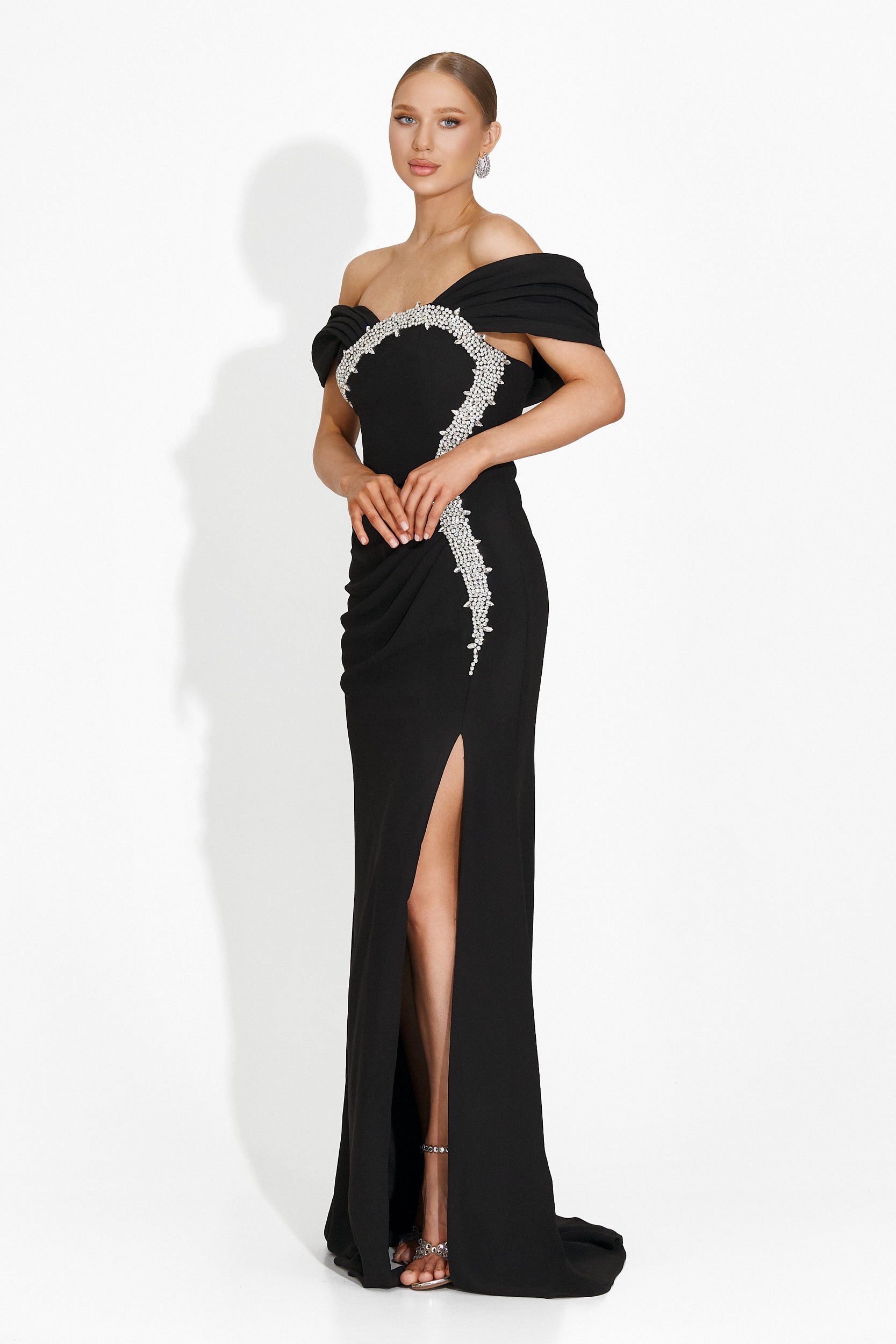 Rochie dama lunga neagra Condesa Bogas