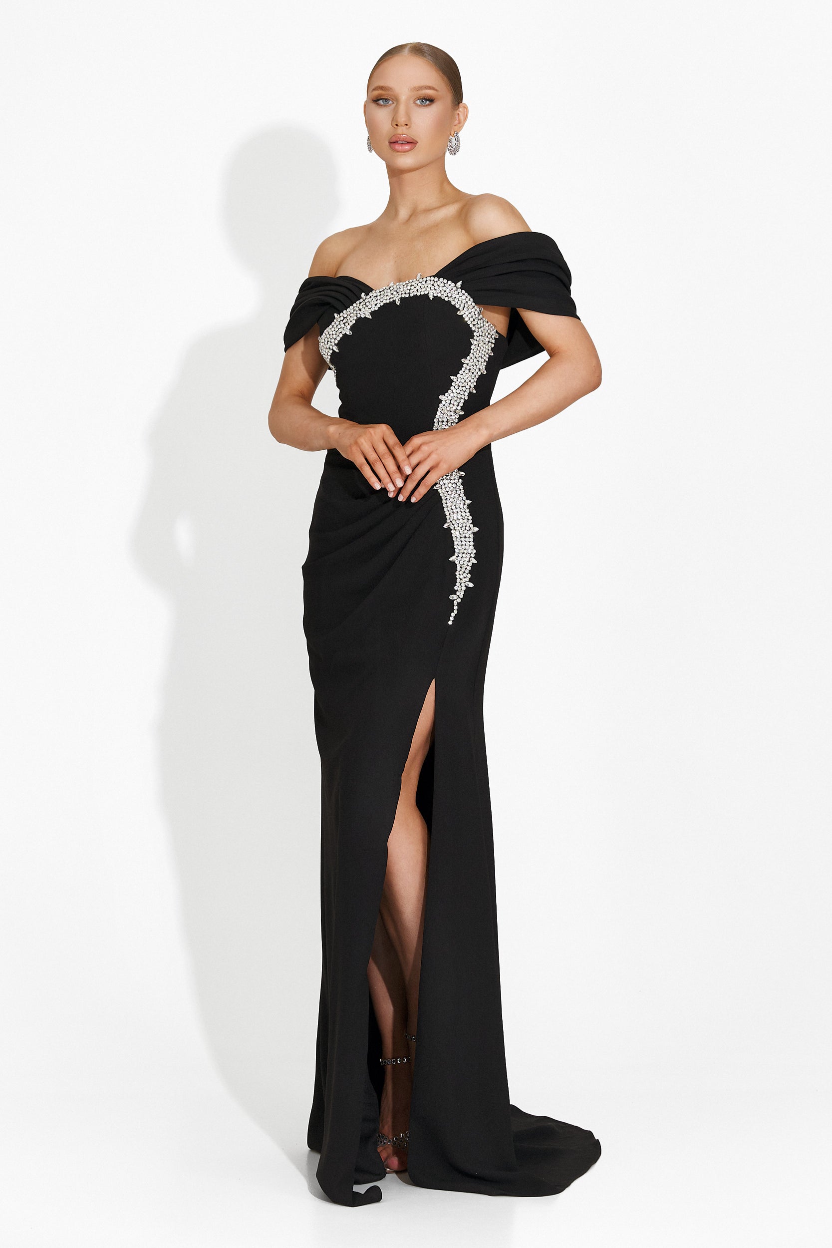 Rochie dama lunga neagra Condesa Bogas