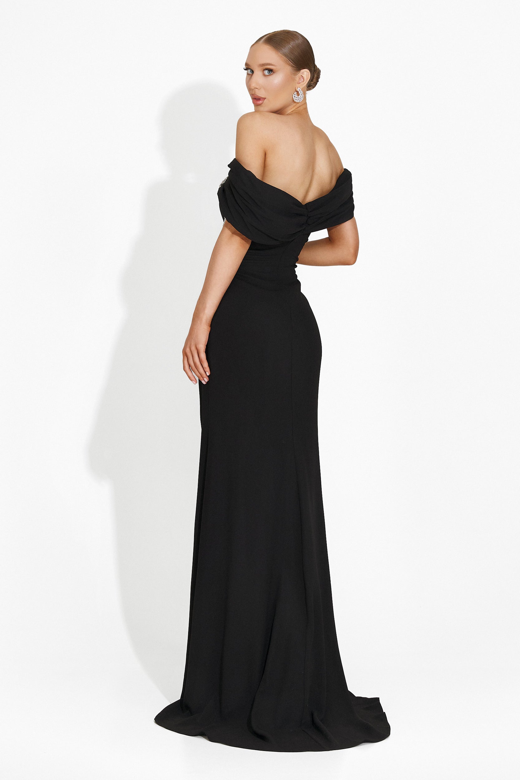 Rochie dama lunga neagra Condesa Bogas