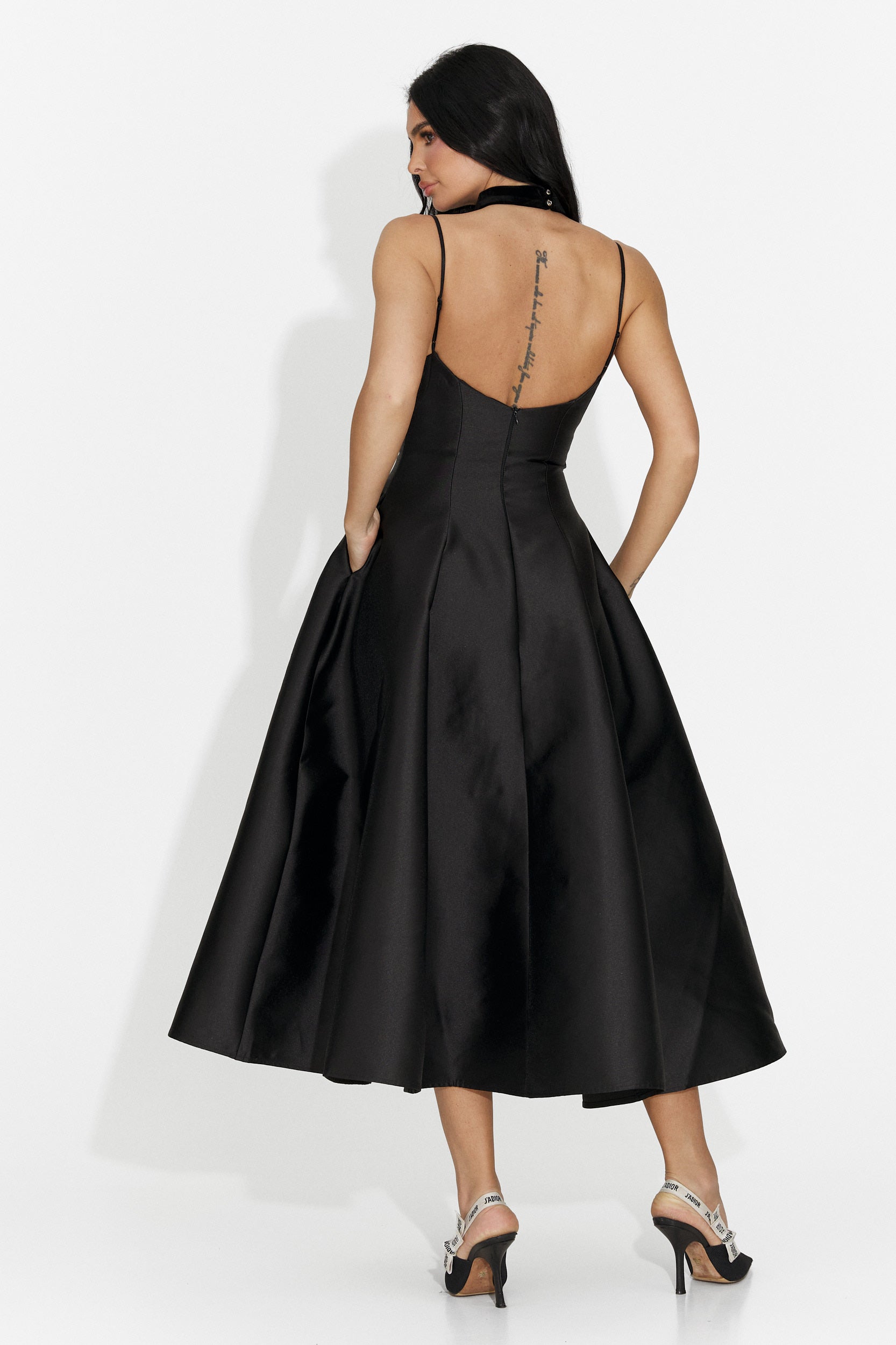 Rochie dama lunga neagra Coriza Bogas