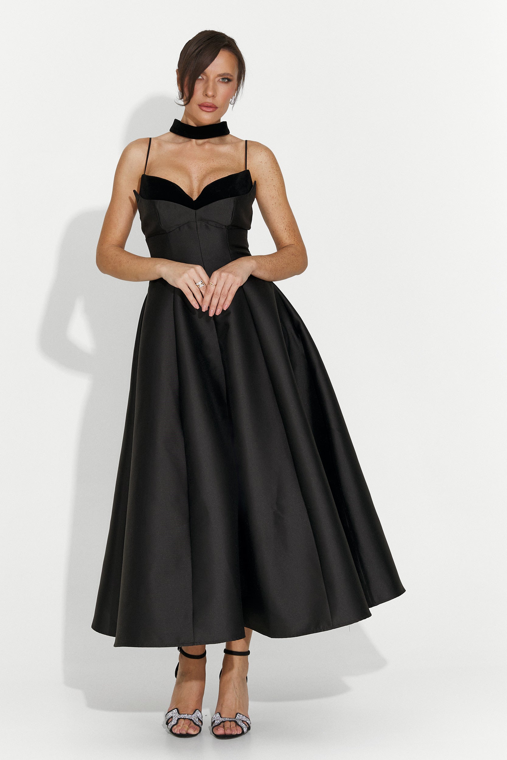 Rochie dama lunga neagra Coriza Bogas