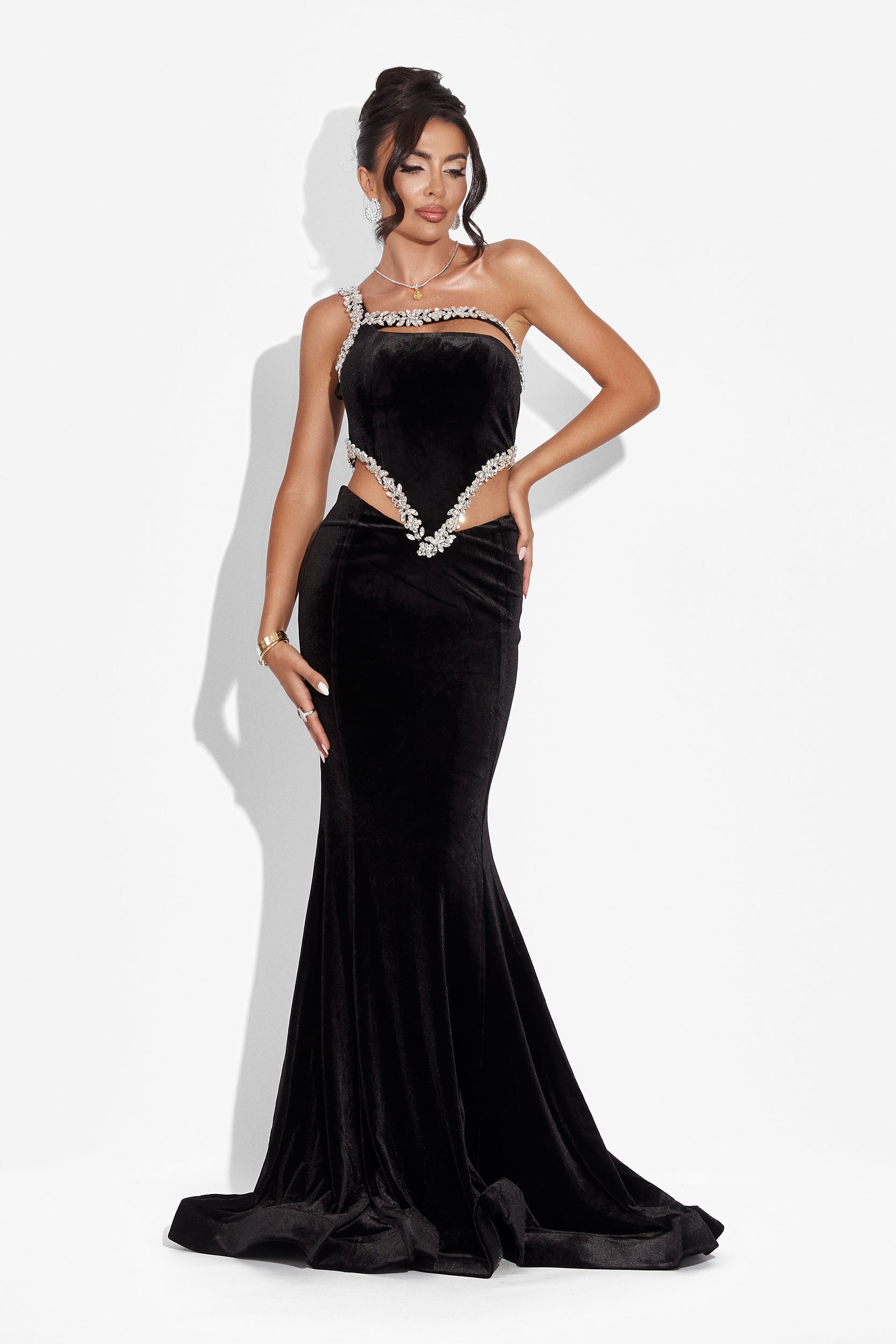 Rochie dama lunga neagra Elisha Bogas