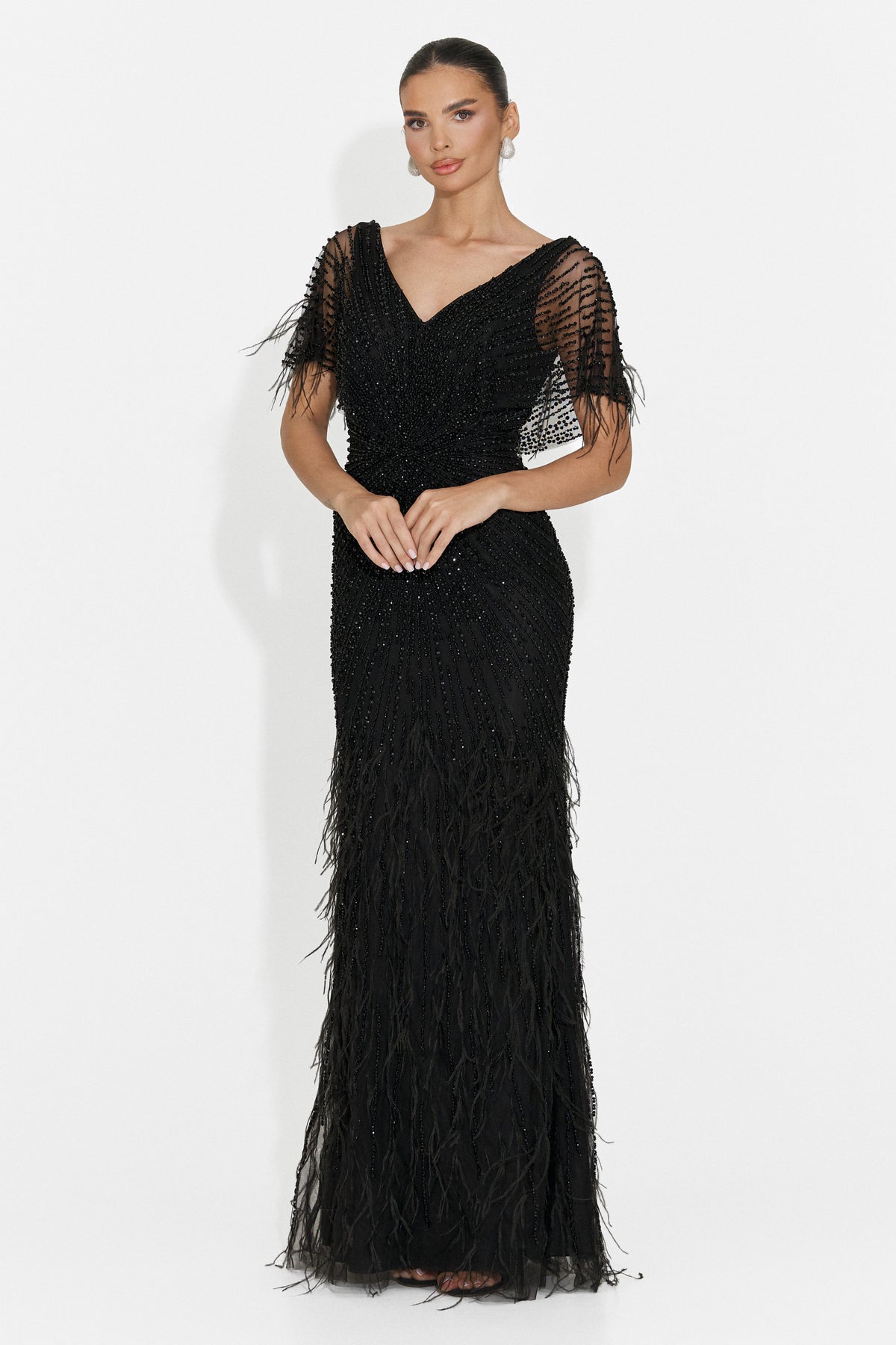 Rochie dama lunga neagra Elke Bogas, imaginea 5 din 10