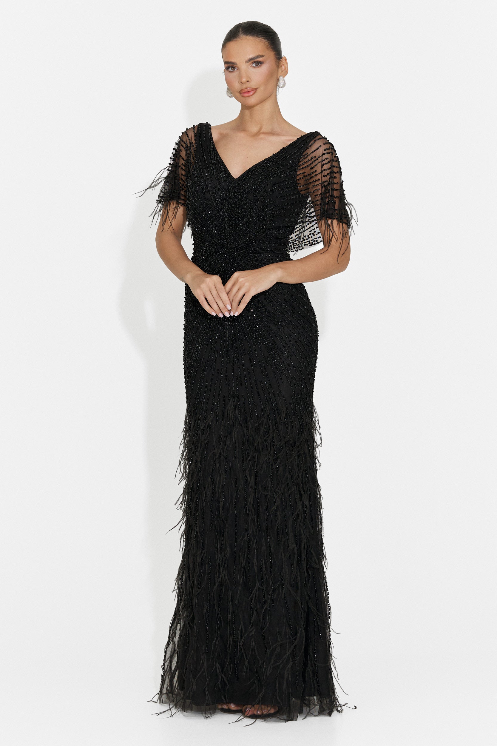 Rochie dama lunga neagra Elke Bogas