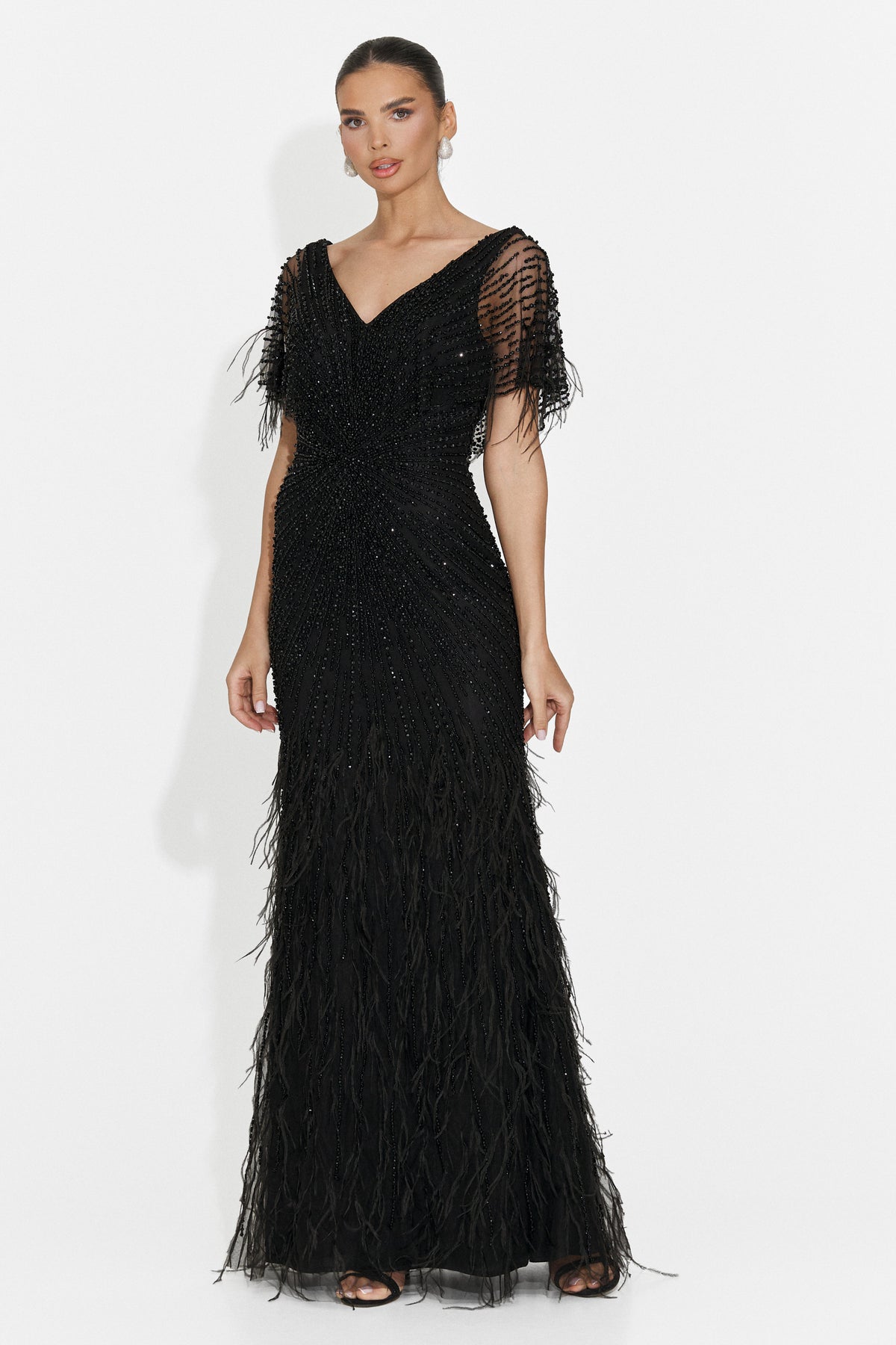 Rochie dama lunga neagra Elke Bogas, imaginea 6 din 10