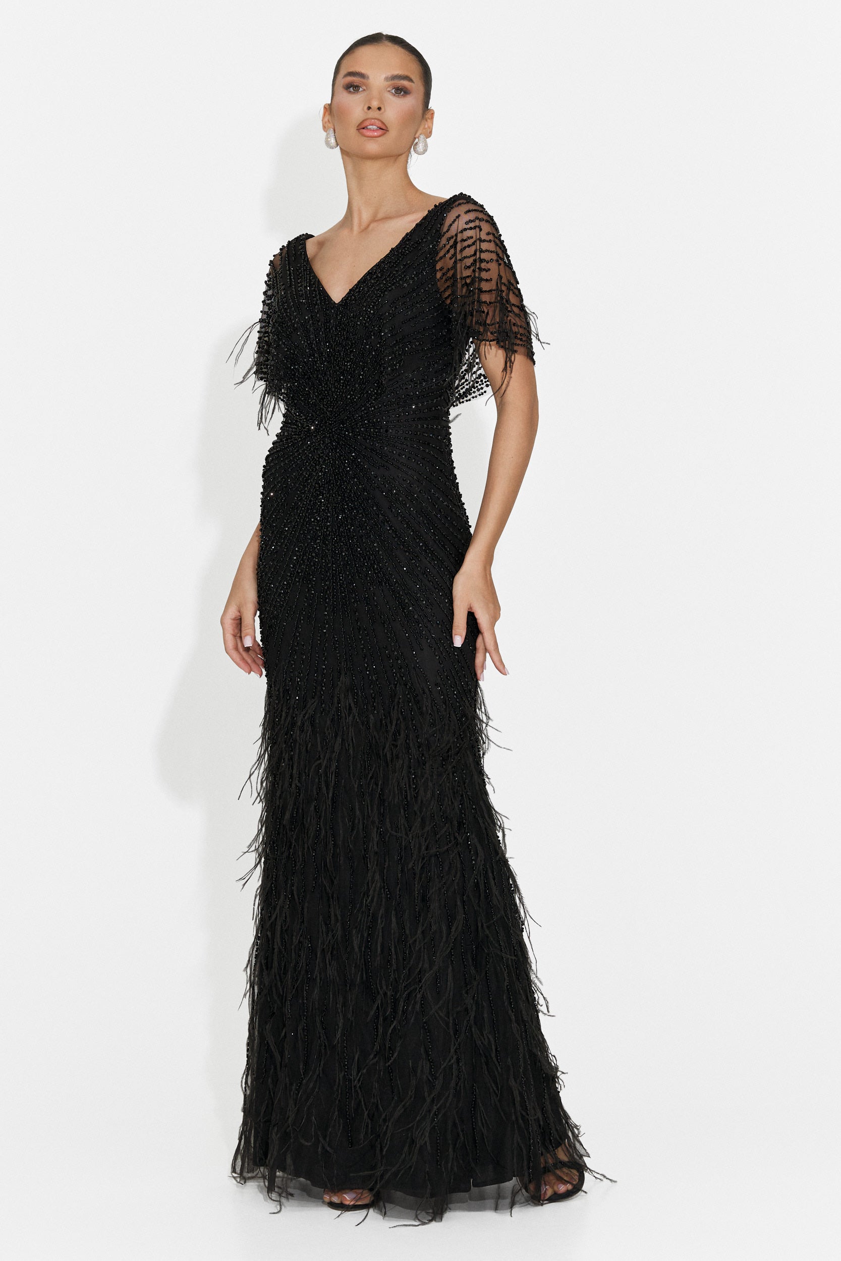 Rochie dama lunga neagra Elke Bogas