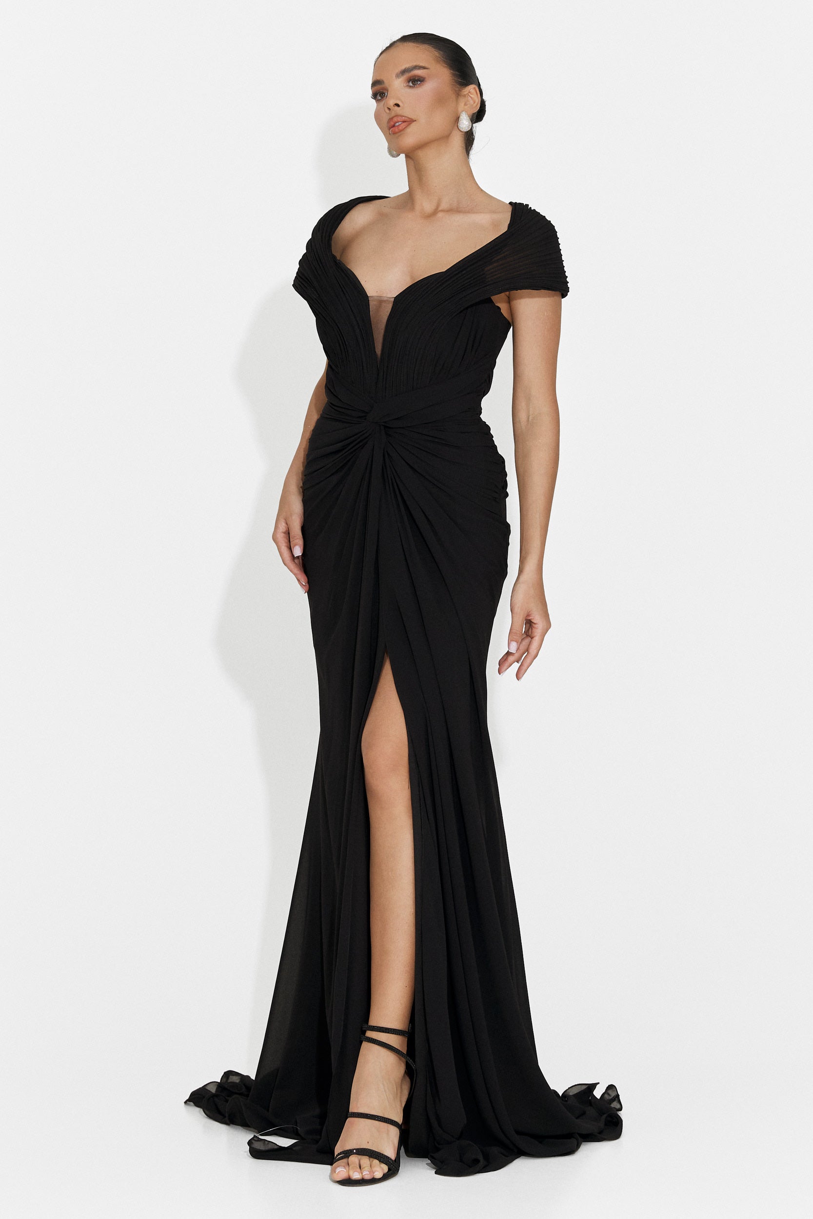 Rochie dama lunga neagra Emilia Bogas