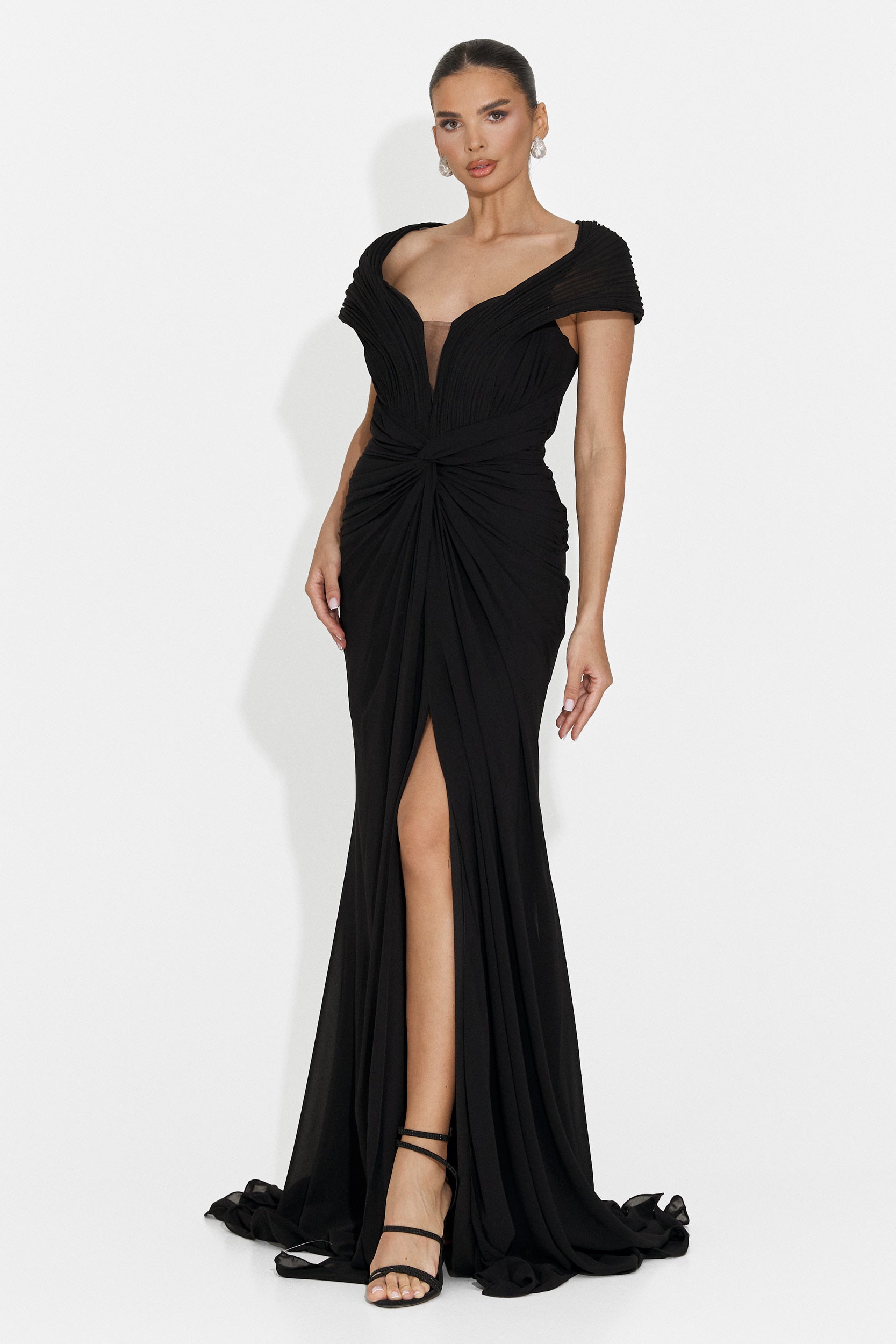 Rochie dama lunga neagra Emilia Bogas