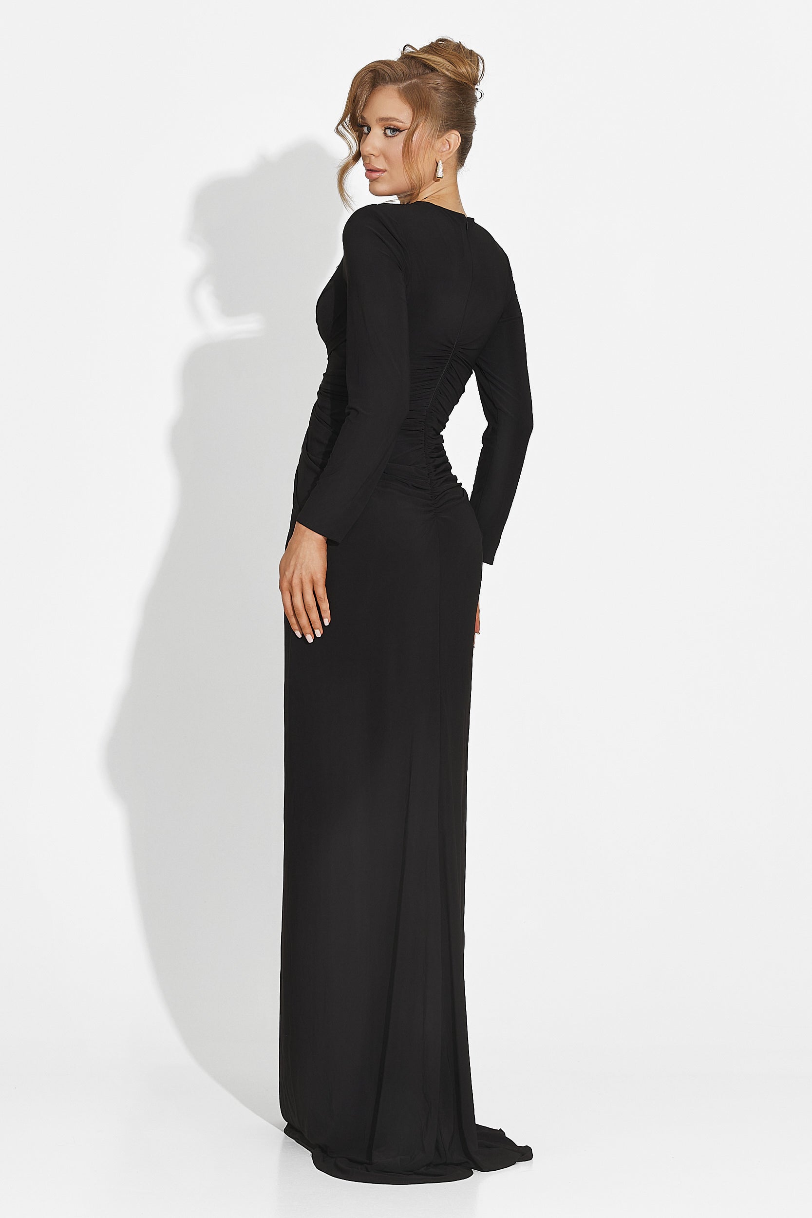 Long black dress for women by Ensa Bogas