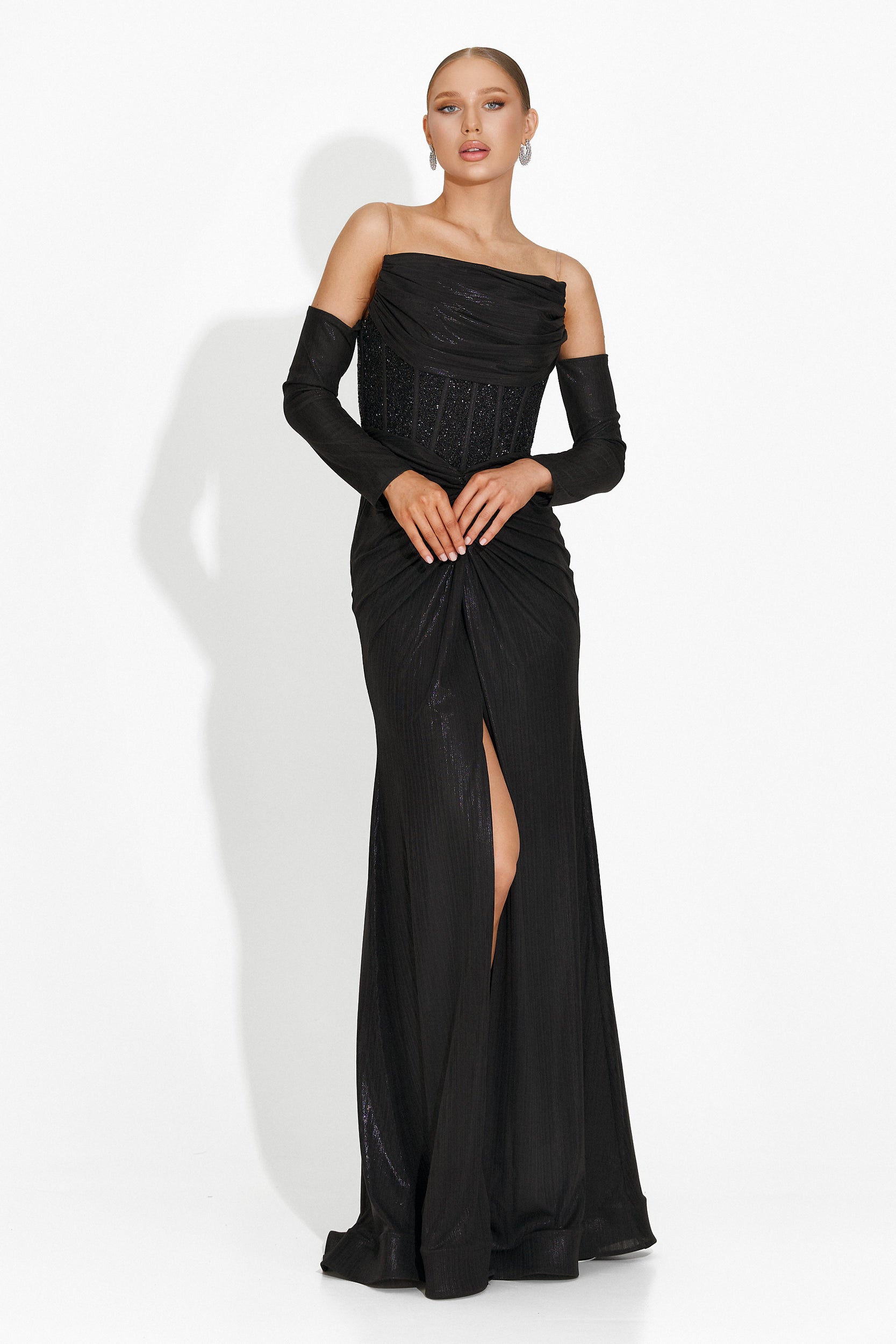 Rochie dama lunga neagra Fredricka Bogas