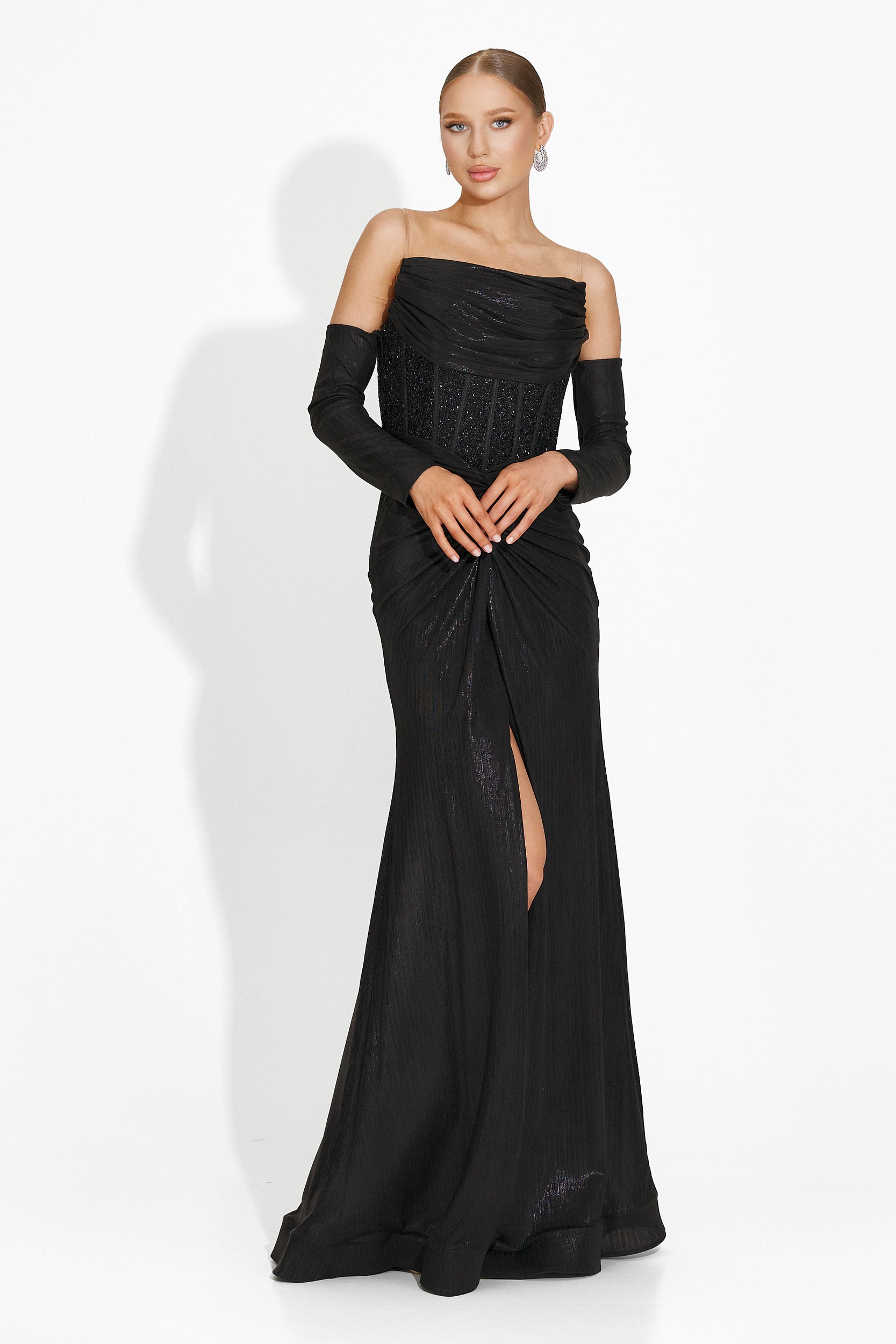 Rochie dama lunga neagra Fredricka Bogas