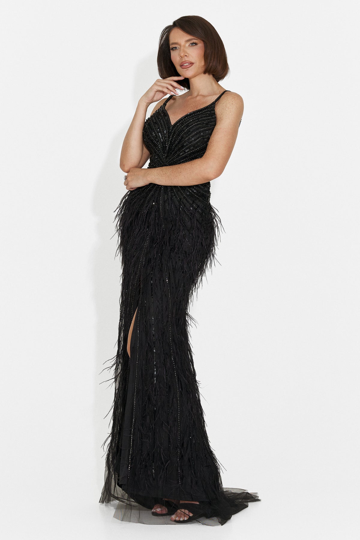 Rochie dama lunga neagra Hildegard Bogas, imaginea 5 din 8