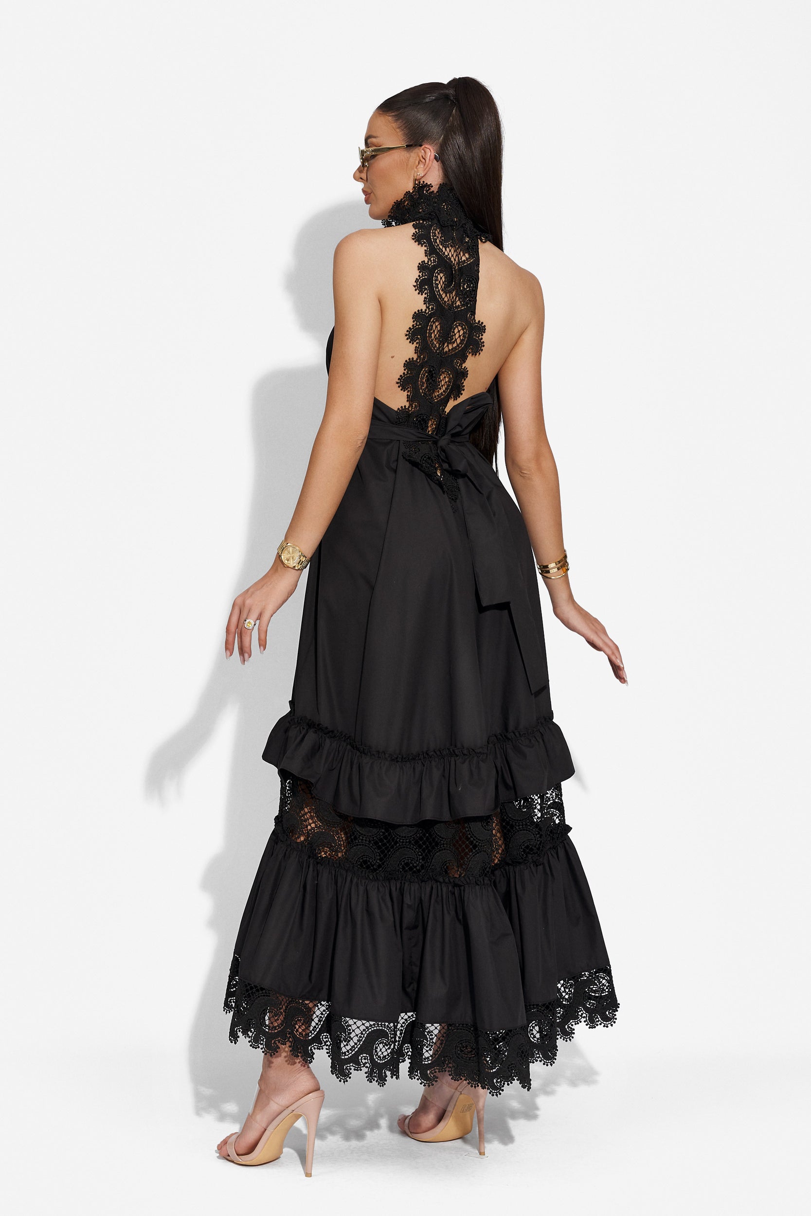 Rochie dama lunga neagra Internaty Bogas